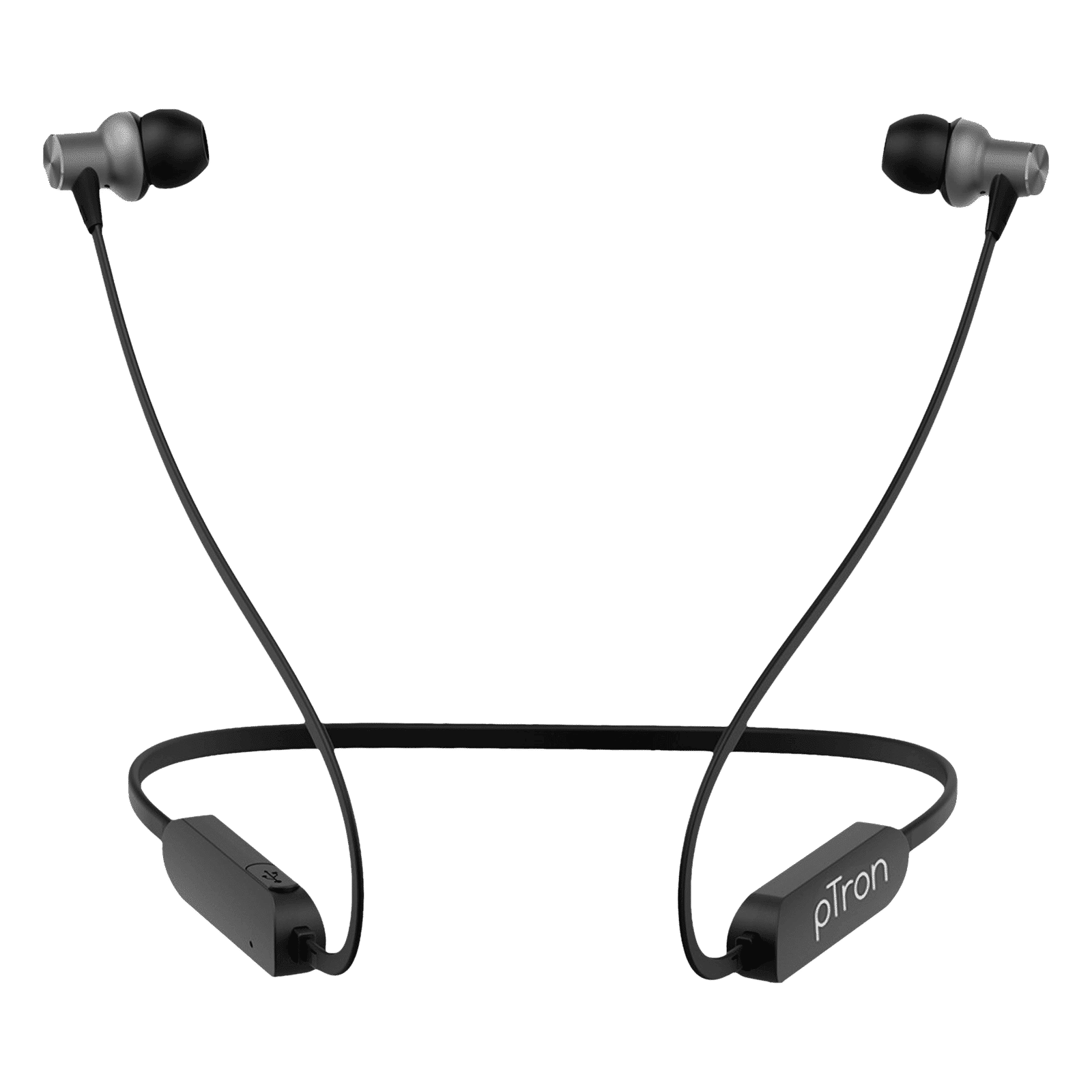 pTron Avento Classic 140317895 Neckband with Passive Noise Cancellation (Sweat & Water Resistant, Hi-Fi Stereo Sound, Black & Grey)_1