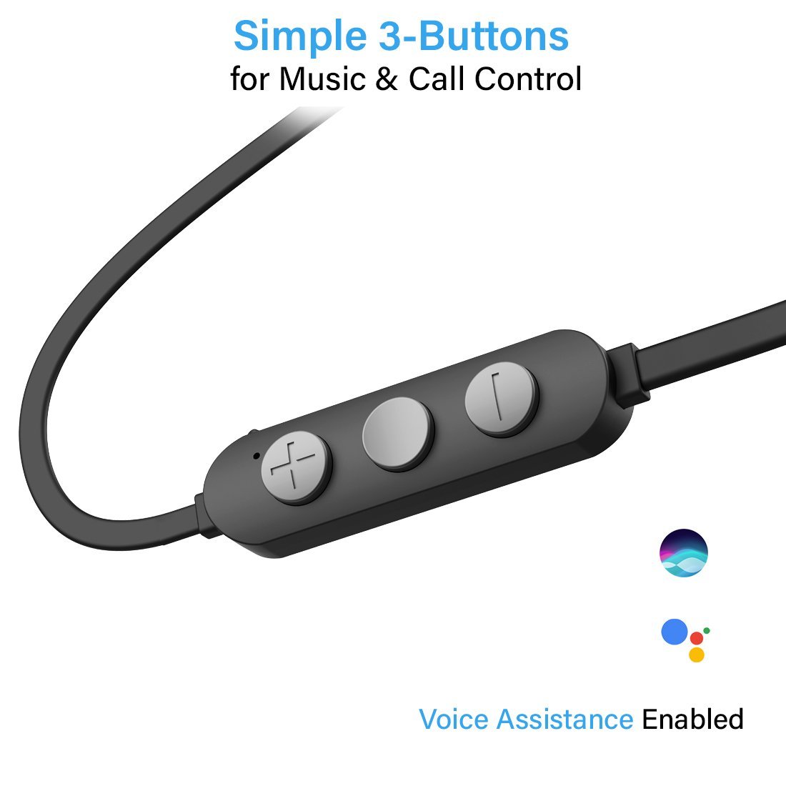 pTron Avento Classic 140317895 Neckband with Passive Noise Cancellation (Sweat & Water Resistant, Hi-Fi Stereo Sound, Black & Grey)_8