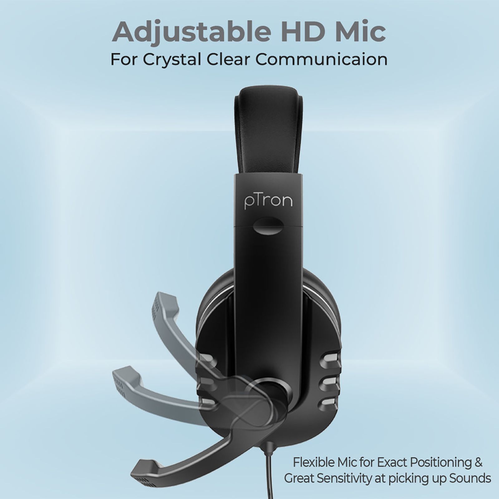 pTron Soundster Arcade 140317987 Wired Gaming Headset with Passive Noise Cancellation (Hi-Fi Stereo Sound, Over-Ear, Black)_8