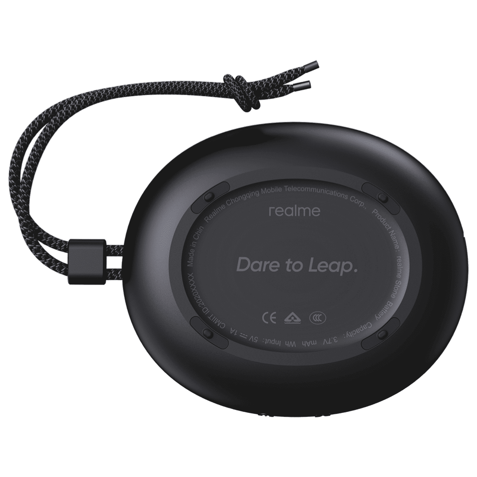 realme Cobble 5W Portable Bluetooth Speaker (IPX5 Water Resistant, Dynamic Bass Booster Driver, Stereo Channel, Metal Black)_4