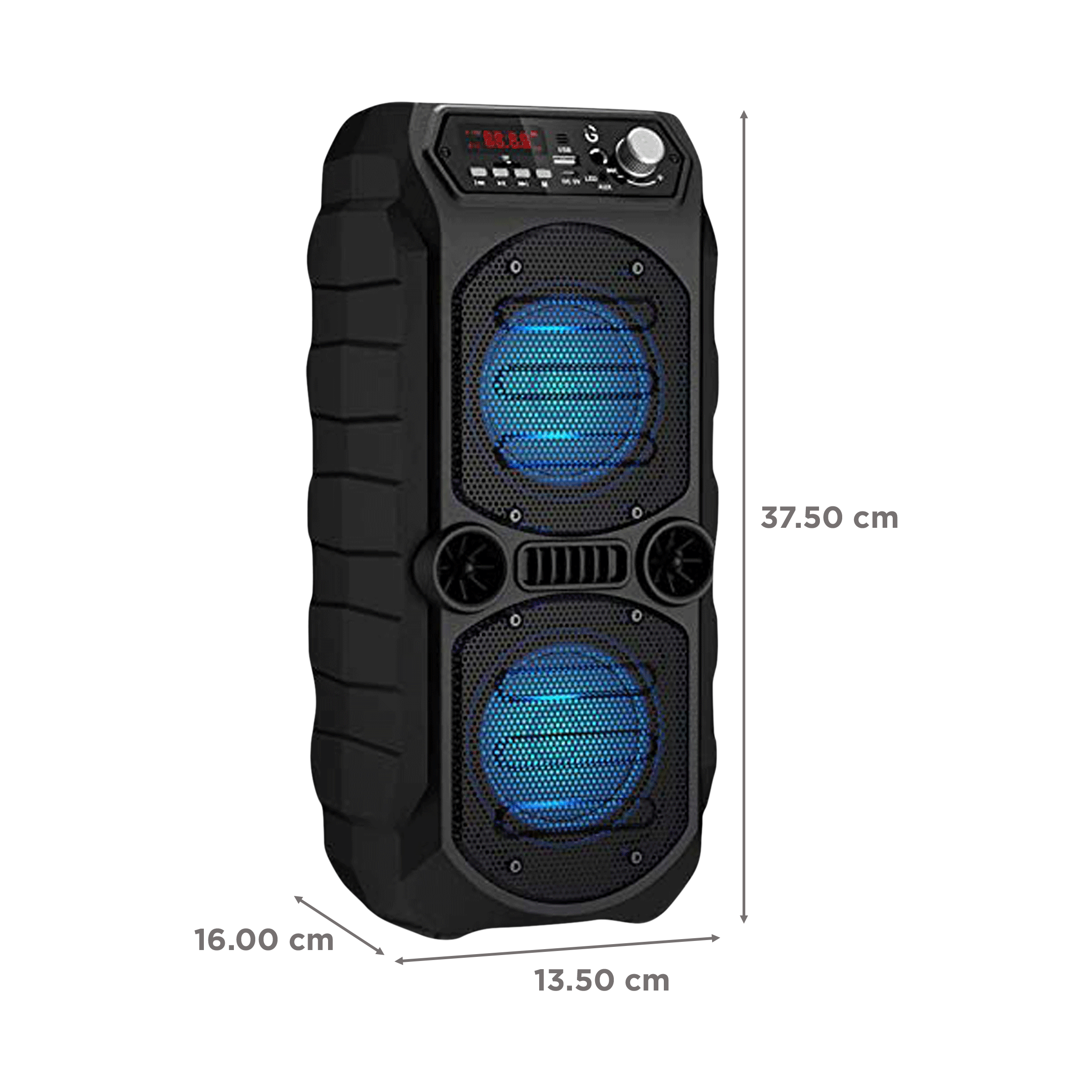 iGear Dynamo 16W Bluetooth Party Speaker with Mic (Built-in LED Light, 2.0 Channel, Black) iGear Dynamo 16W Bluetooth Party Speaker with Mic (Built-in LED Light, 2.0 Channel, Black)_3