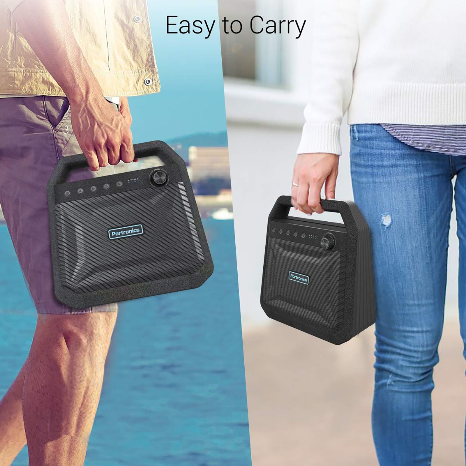 PORTRONICS Roar 24W Portable Bluetooth Speaker (7 Hours Playtime, Black)_6