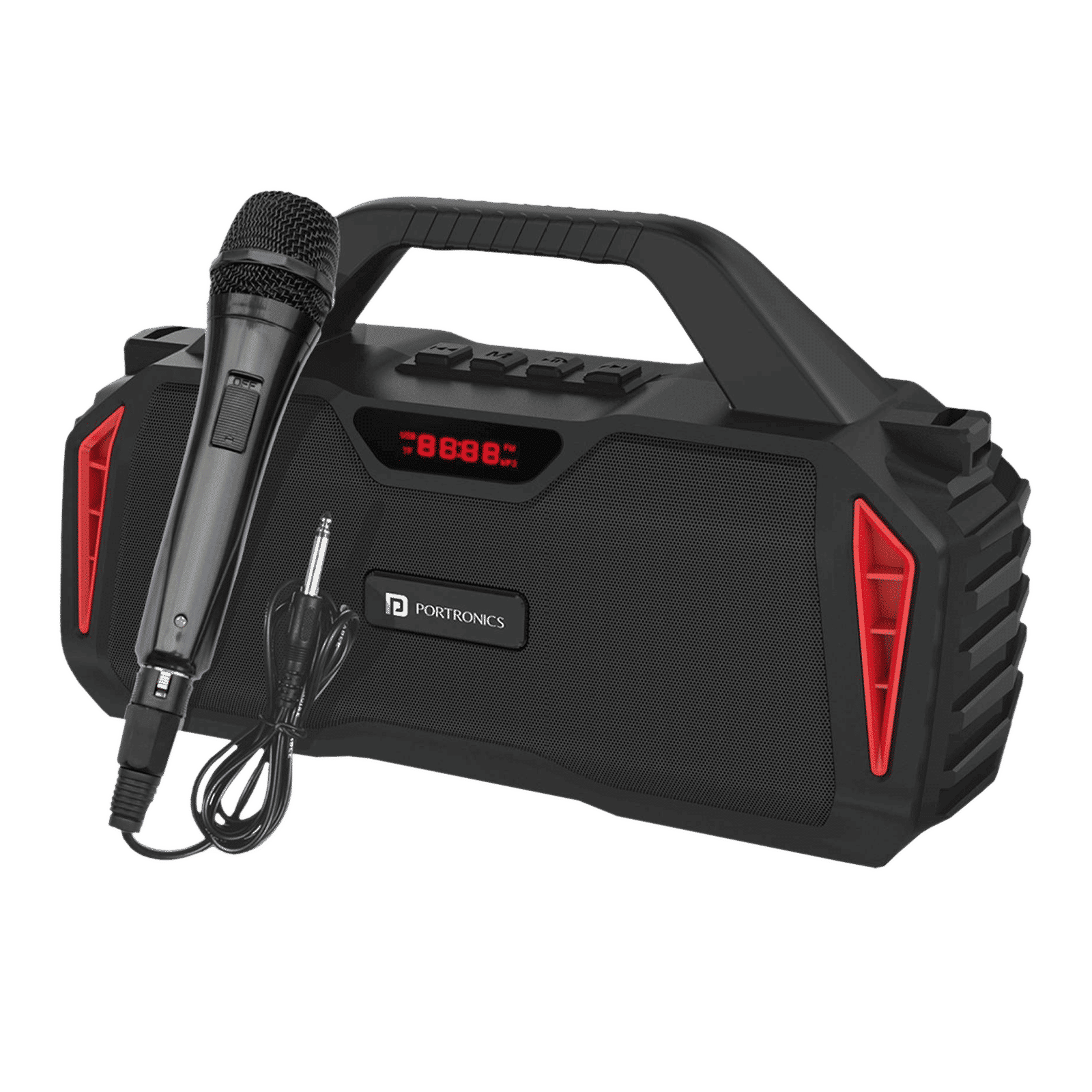 PORTRONICS Chime 20W Portable Bluetooth Speaker (8 Hours Playtime, 2.1 Channel, Red)_1