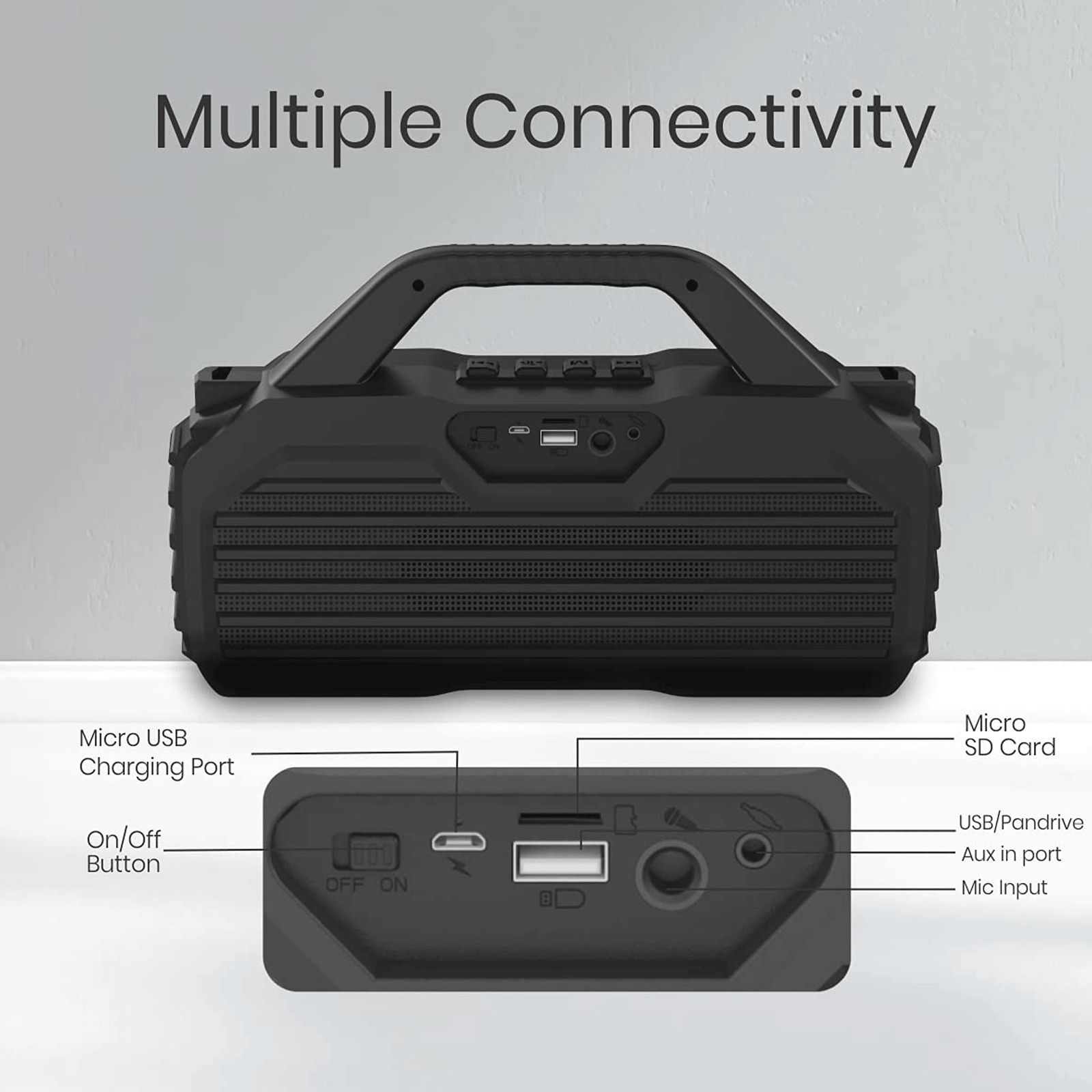 PORTRONICS Chime 20W Portable Bluetooth Speaker (Water Resistant, 8 Hours Playtime, 2.1 Channel, Green)_8