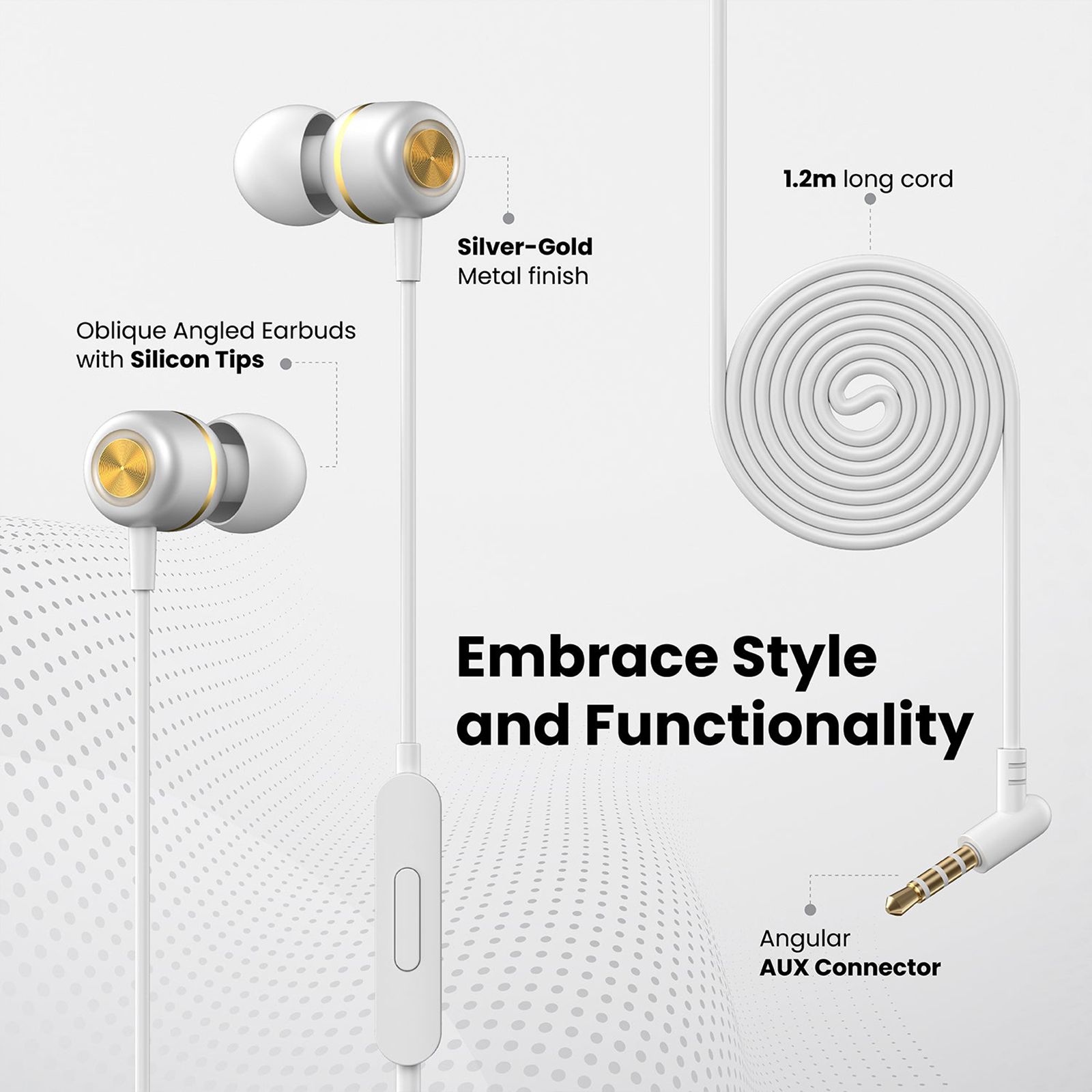 PORTRONICS Conch 10 POR 1418 Wired Earphone with Mic (In Ear, White)_7