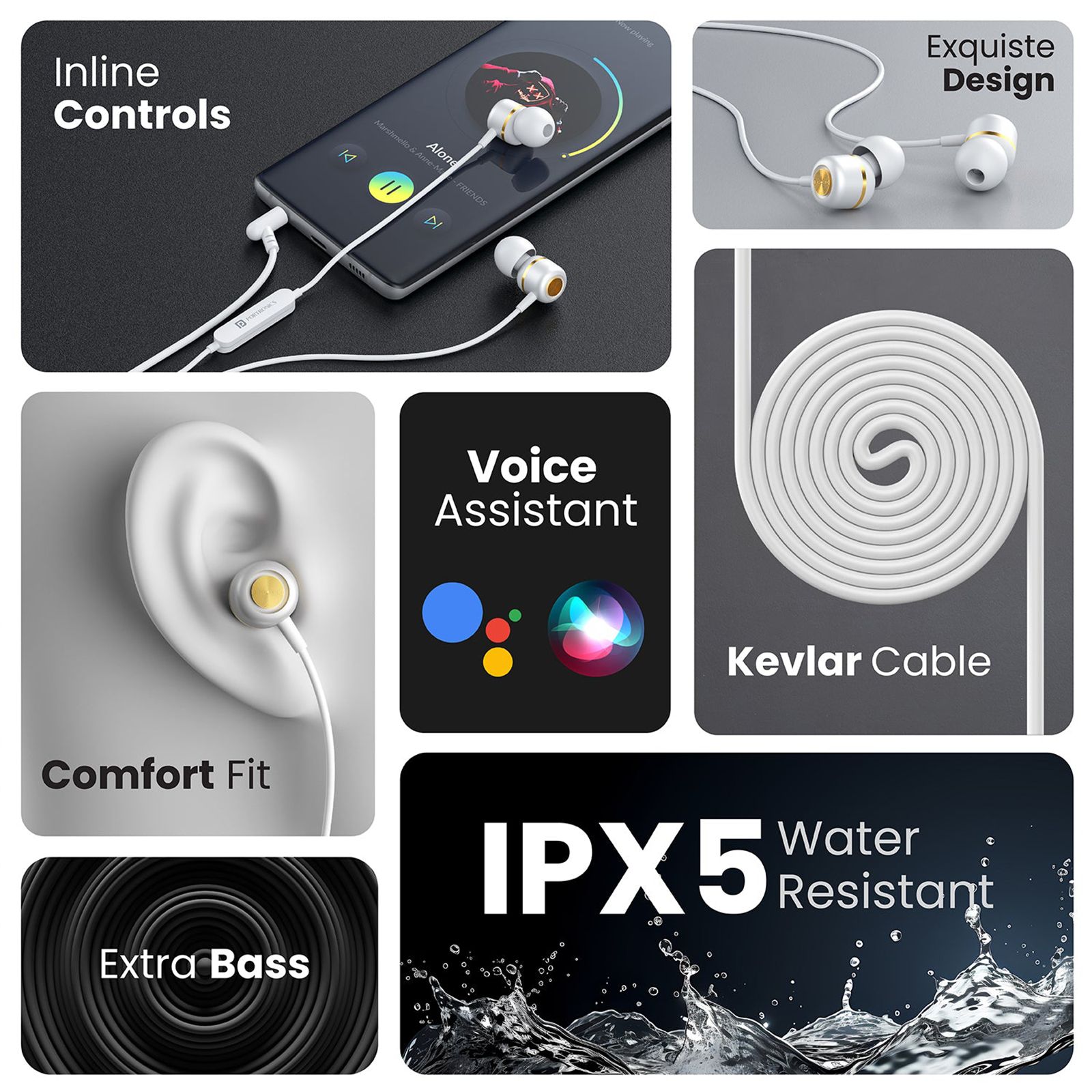 PORTRONICS Conch 10 POR 1418 Wired Earphone with Mic (In Ear, White)_3