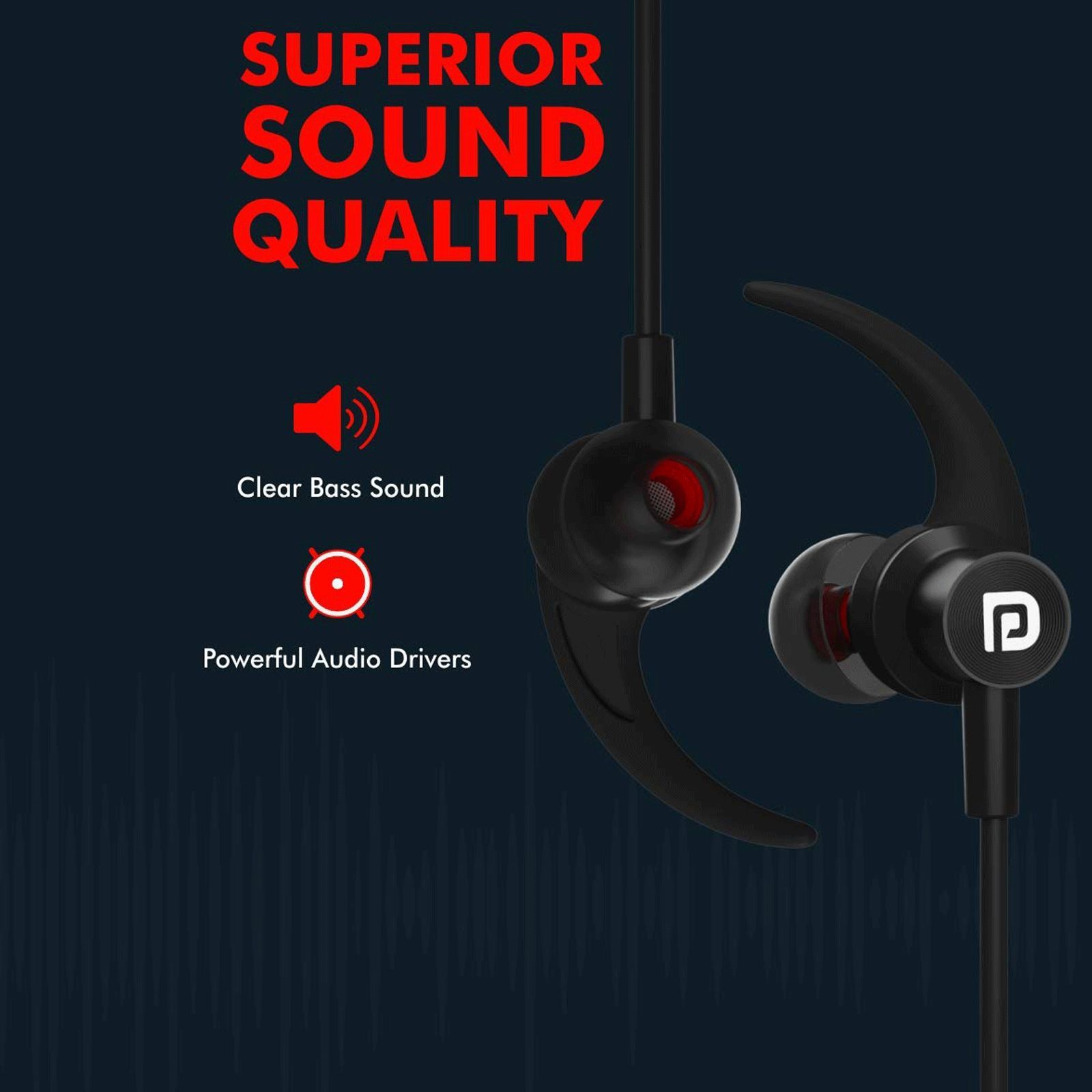 PORTRONICS Harmonics 216 POR 1186 Neckband with Noise Isolation (IPX5 Sweat Resistant, Stereo Sound, Black)_4