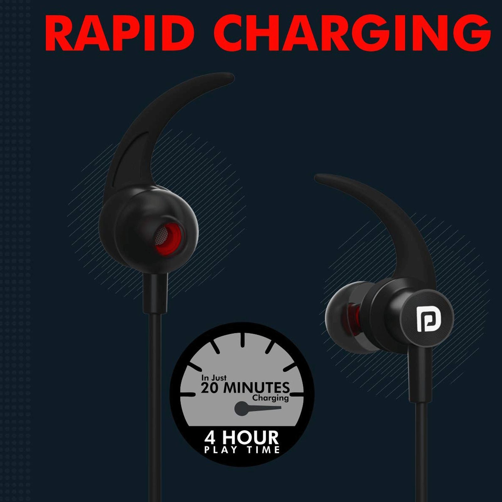 PORTRONICS Harmonics 216 POR 1186 Neckband with Noise Isolation (IPX5 Sweat Resistant, Stereo Sound, Black)_7