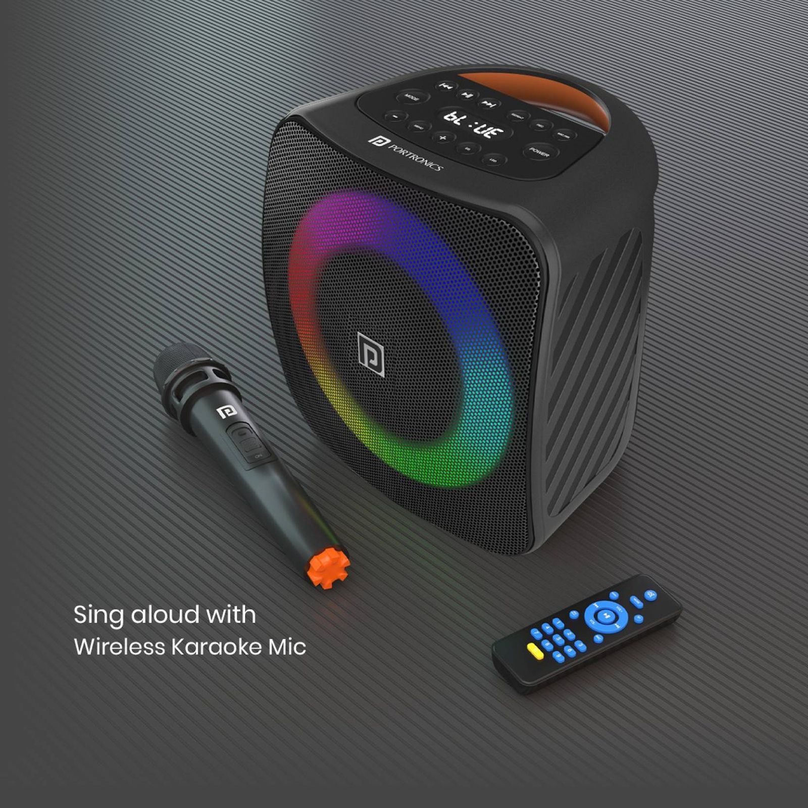 PORTRONICS Dash 40W Portable Bluetooth Speaker (6 Hours Playtime, Black)_6