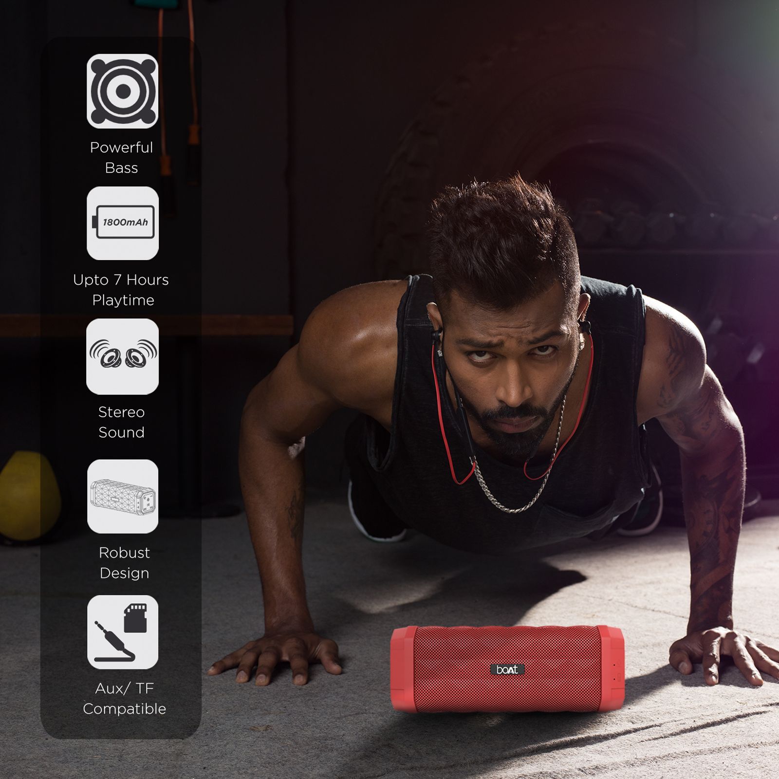 boAt Stone 650R 10W Portable Bluetooth Speaker (IPX5 Water Resistant, 7 Hours Playtime, Stereo Channel, Red)_3