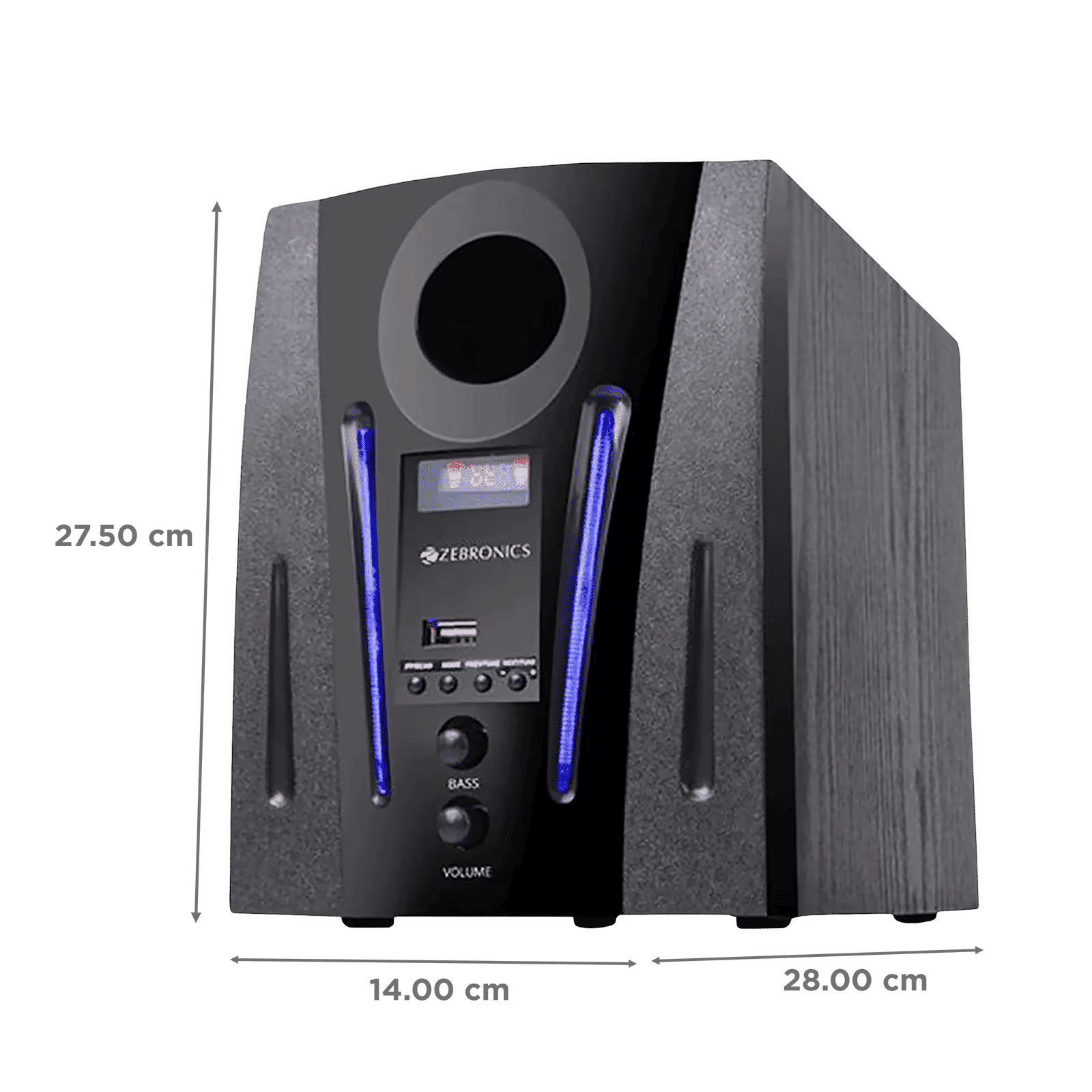 ZEBRONICS 40W Multimedia Speaker (Built-in FM Radio, 2.1 Channel, Black)_9
