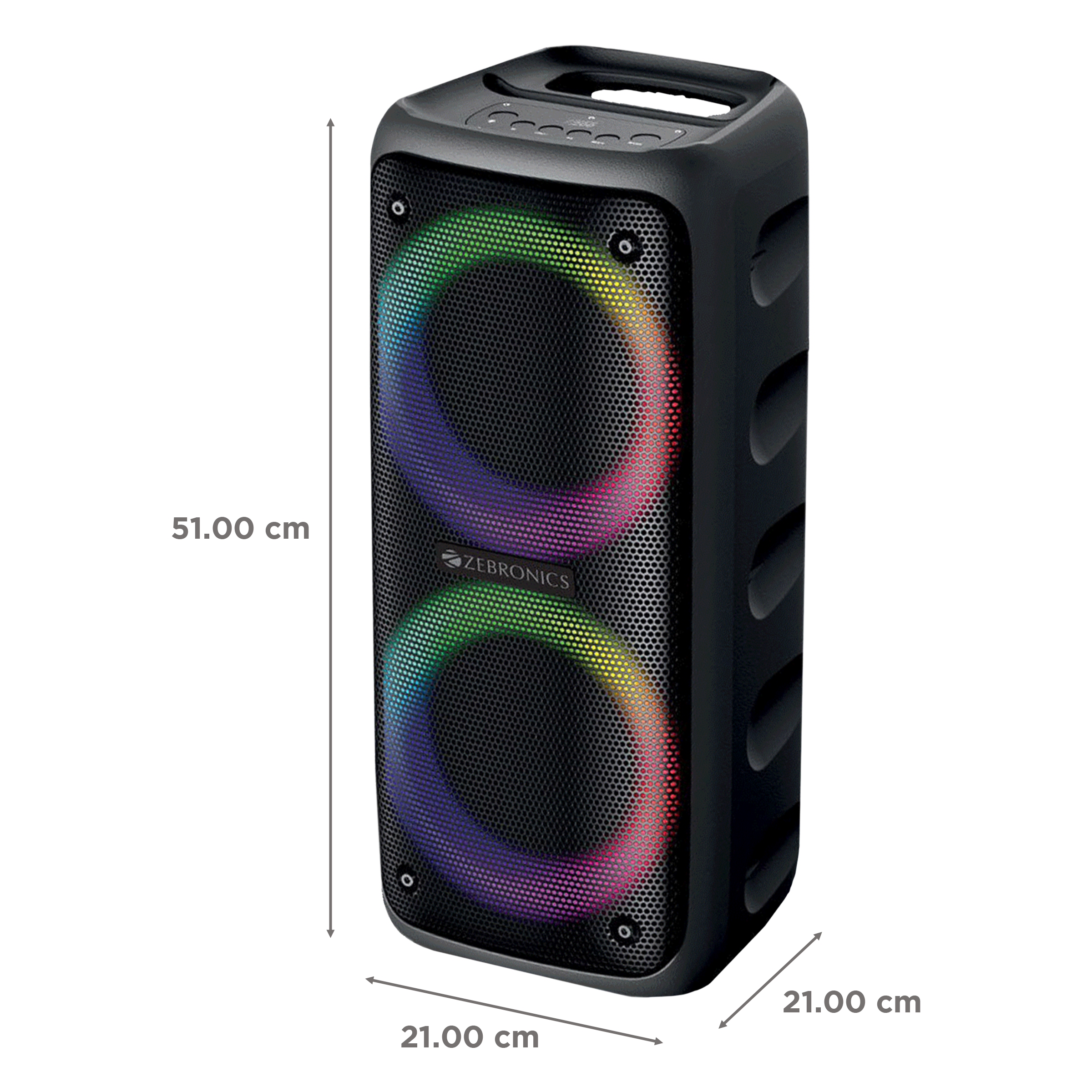ZEBRONICS Zeb-Barrel 200 40W Bluetooth Party Speaker (RGB Light, Stereo Channel, Black)_3