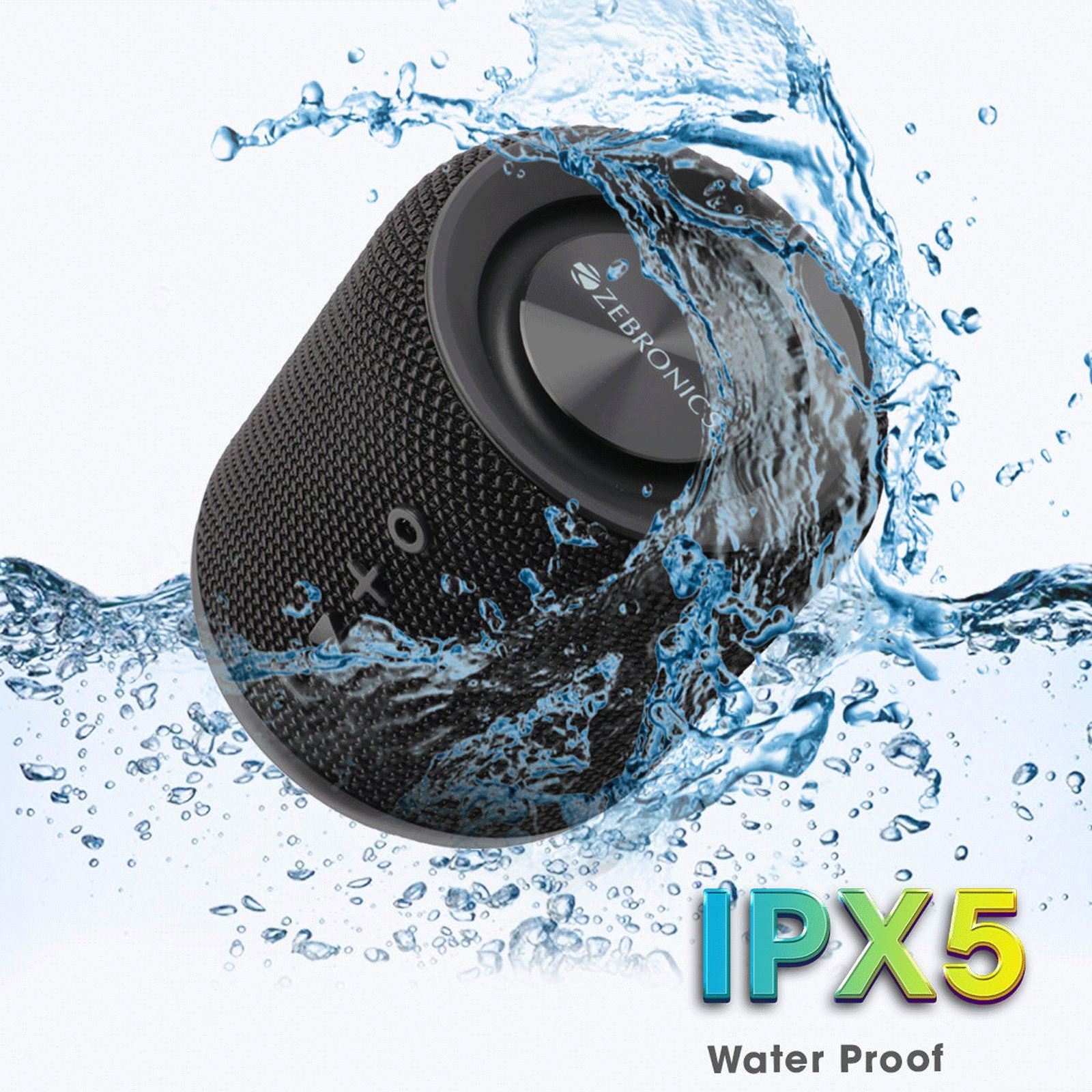ZEBRONICS Zeb-Music Bomb 10W Portable Bluetooth Speaker (IPX5 Waterproof, 10 Hours Playtime, Black)_3