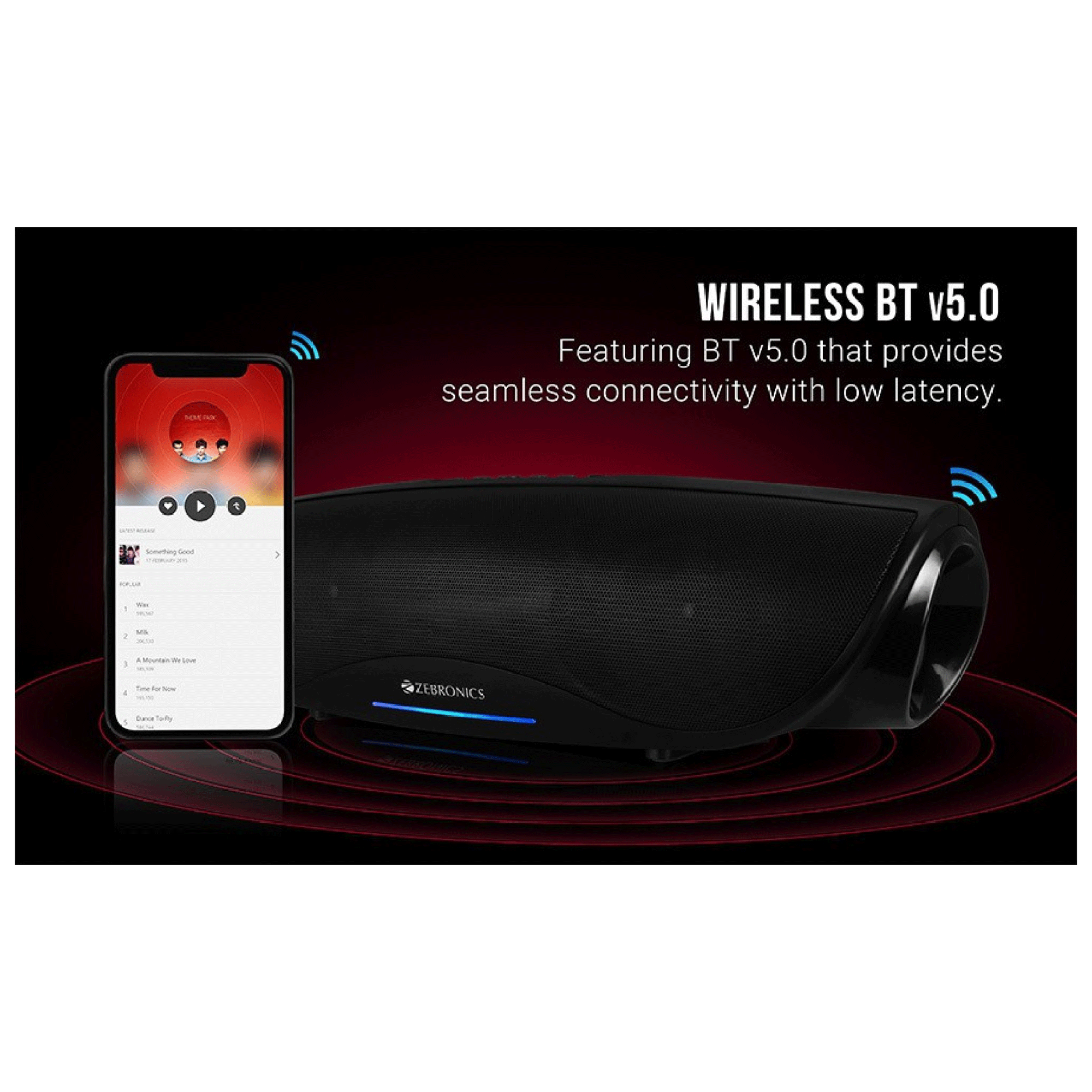 ZEBRONICS Zeb-Music Deck 12W Portable Bluetooth Speaker (5.5 Hours Playtime, Black)_4