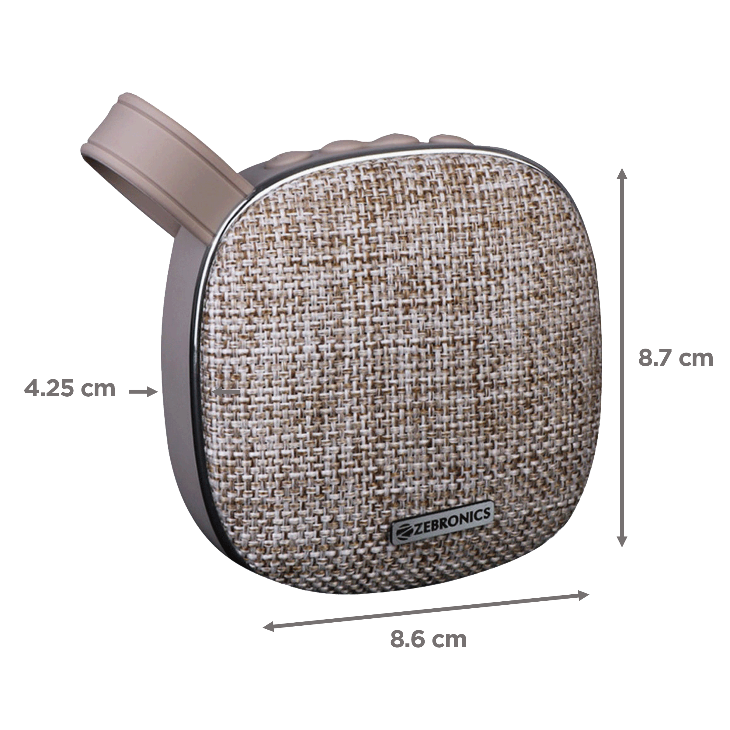 ZEBRONICS ZEB-PASSION 3W Portable Bluetooth Speaker (Call Function, Brown)_3
