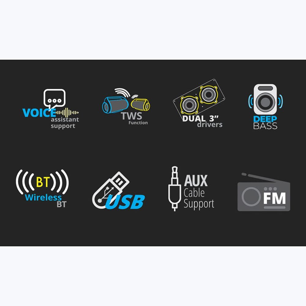 ZEBRONICS Zeb-Sound Feast 300 48W Bluetooth Party Speaker (Voice Assistant Support, Stereo Channel, Black)_7