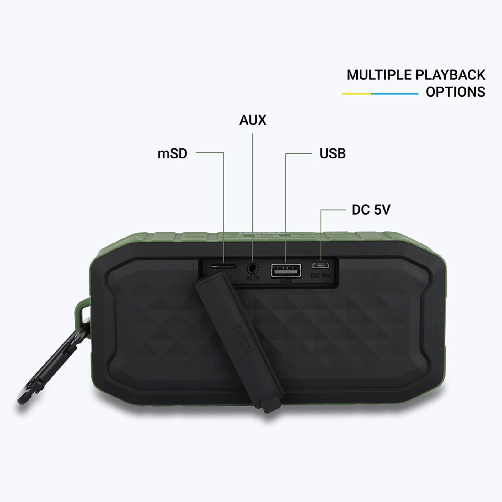 ZEBRONICS Zeb-Tough 8W Portable Bluetooth Speaker (IP67 Water Resistant, Built-in FM Radio, Stereo Channel, Black)_6