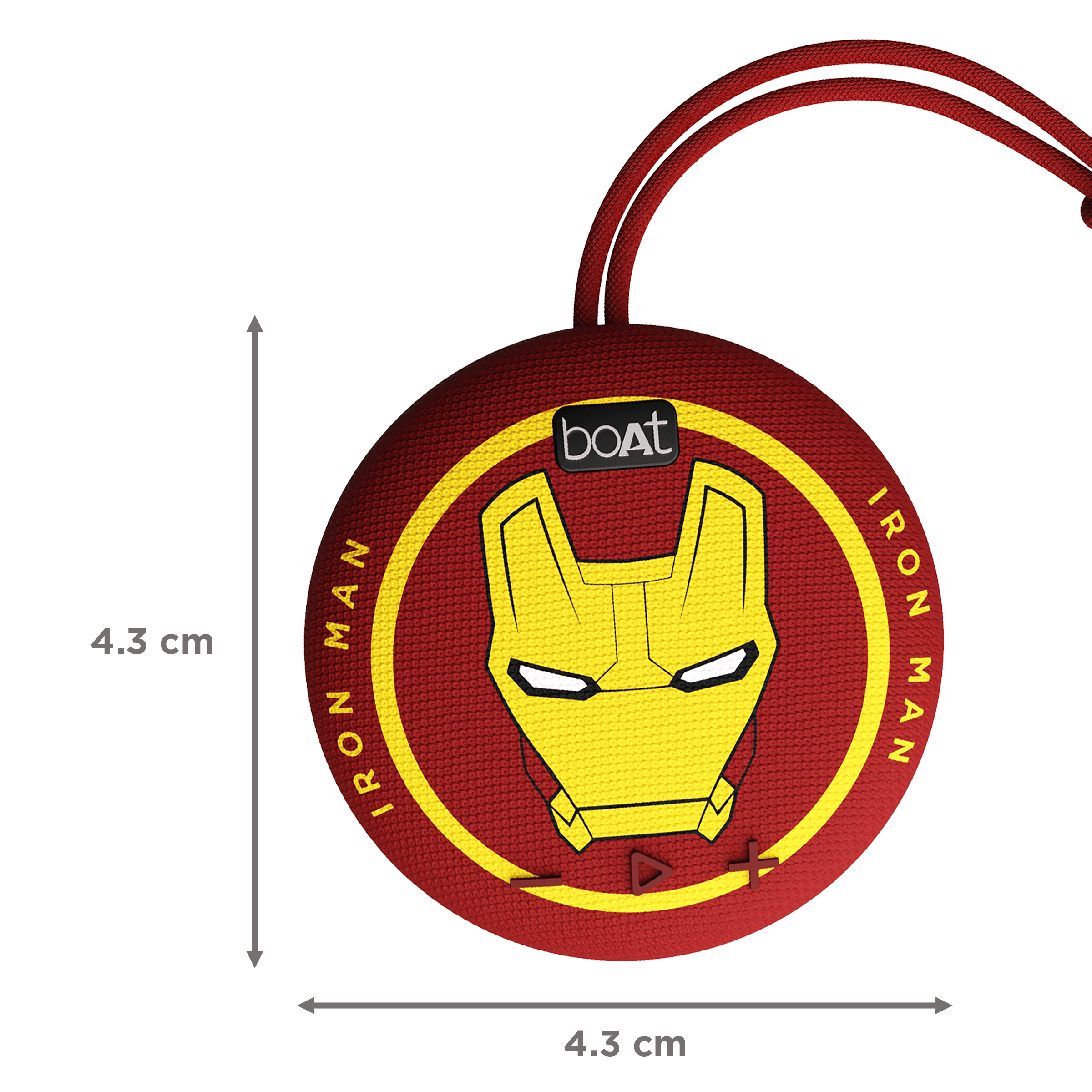 boAt Stone 190 Iron Man Marvel Edition 5W Portable Bluetooth Speaker (IPX7 Water Resistant, 4 Hours Playback Time, Mono Channel, Iron Blood)_2