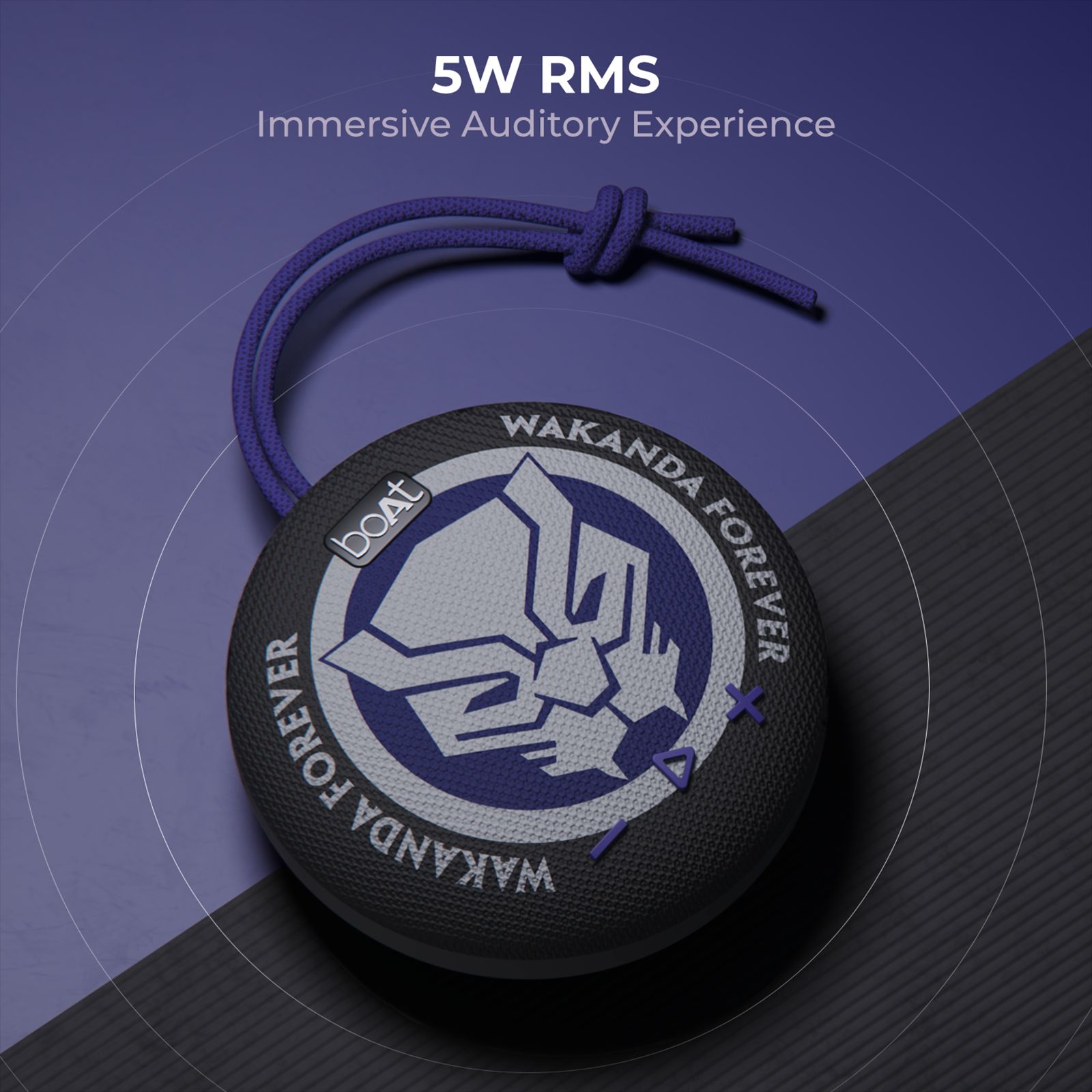 boAt Marvel Stone 190 5 Watts Portable Bluetooth Speaker (IPX7 Waterproof, 52mm Full Range Driver, King's Black)_5