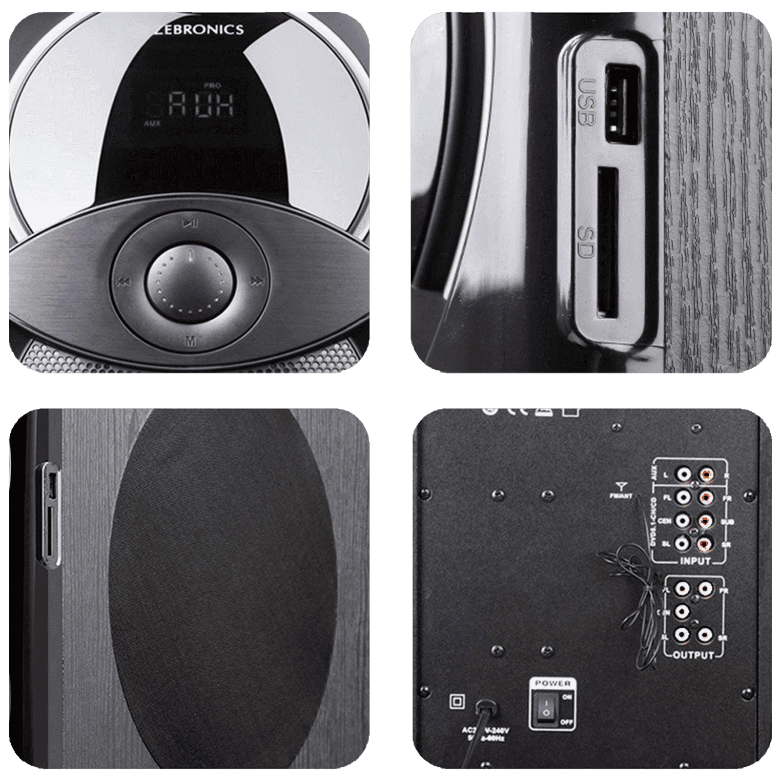 ZEBRONICS Zeb-Monic 140W Multimedia Speaker (Built-in FM Radio, 5.1 Channel, Black)_4