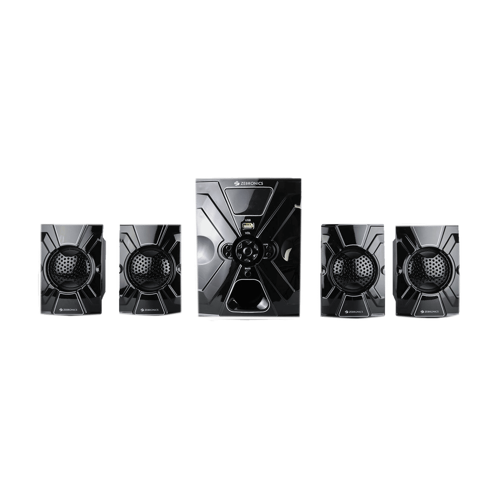 ZEBRONICS Zeb-Lovely 60W Multimedia Speaker (Built-in FM Radio, 4.1 Channel, Black) ZEBRONICS Zeb-Lovely 60W Multimedia Speaker (Built-in FM Radio, 4.1 Channel, Black)_1