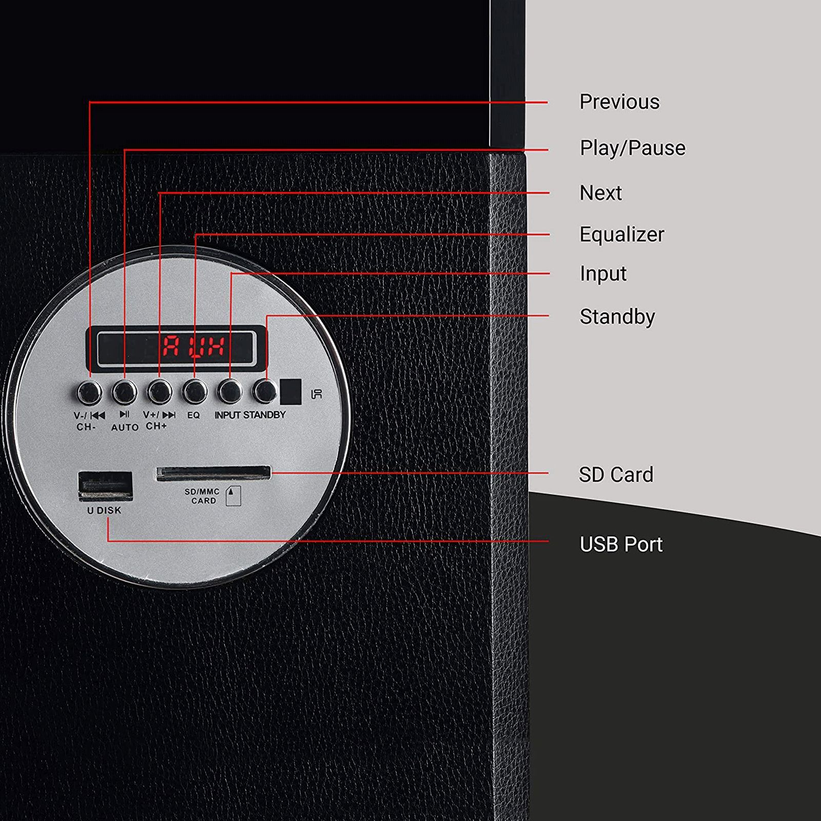 ZEBRONICS Zeb-BT9500 100W Multimedia Speaker (LED Display, 2.0 Channel, Black)_8