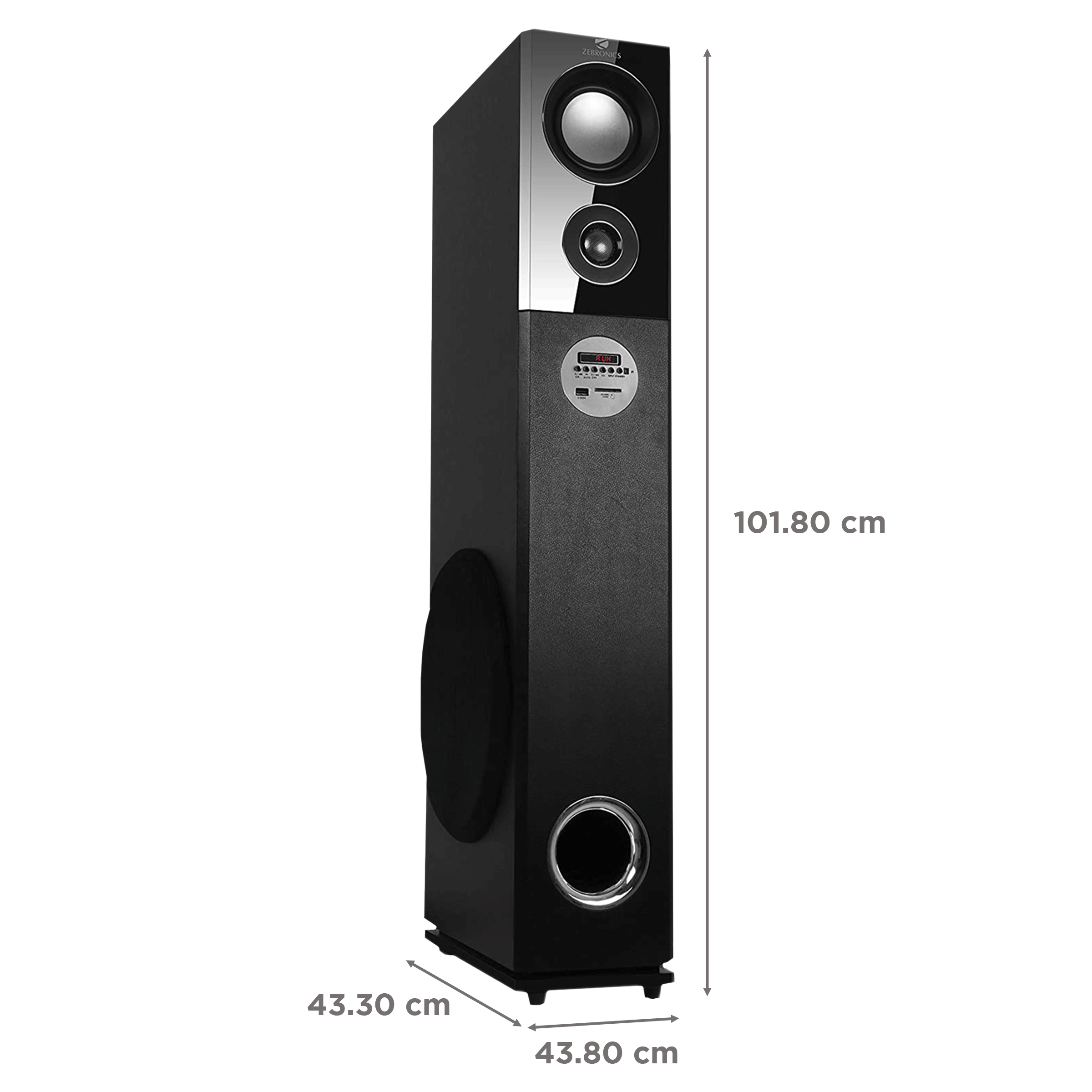 ZEBRONICS Zeb-BT9500 100W Multimedia Speaker (LED Display, 2.0 Channel, Black)_4