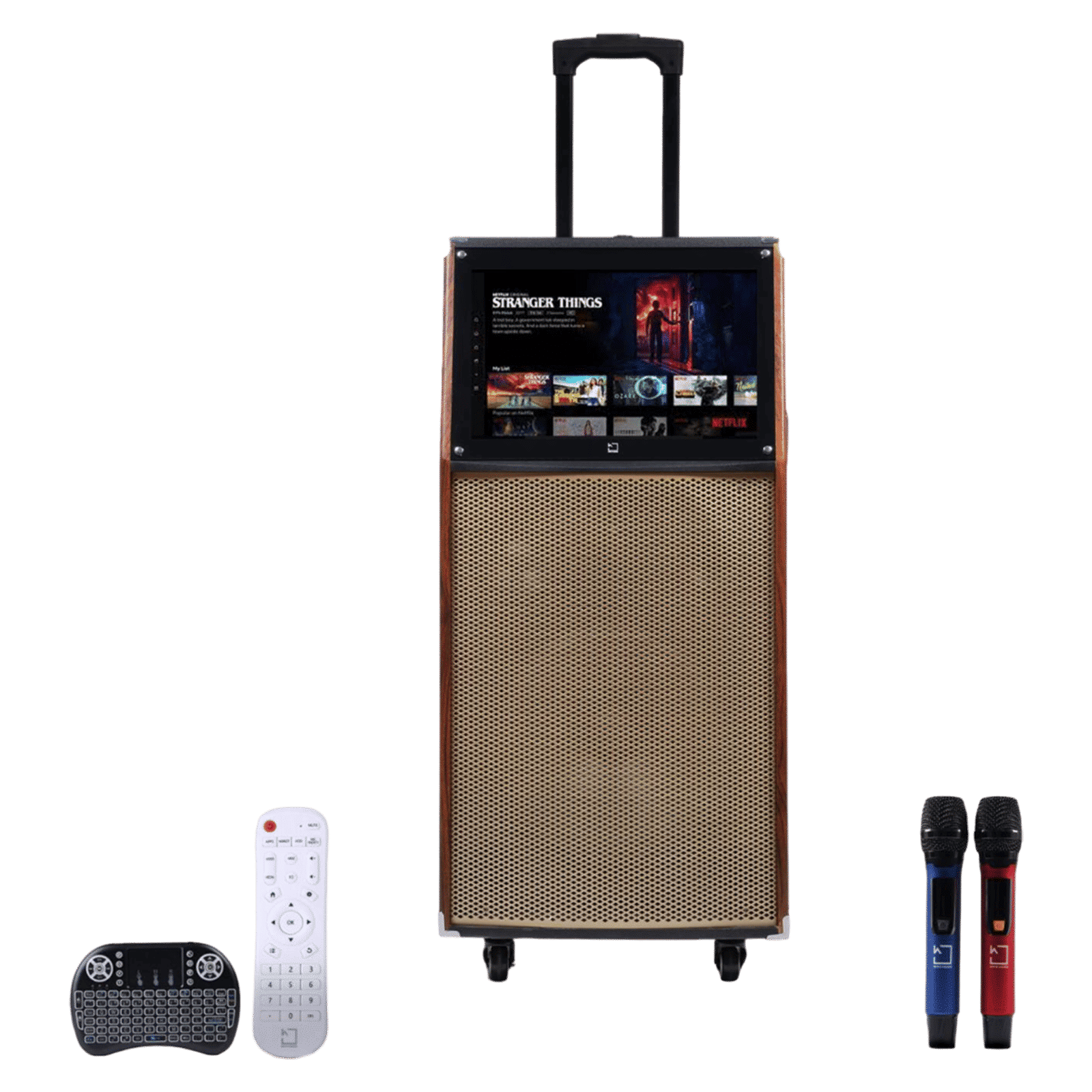 WHITE SQUARE 50W Bluetooth Party Speaker with Mic (Dust Proof Resistant, Stereo Channel, Brown)_10