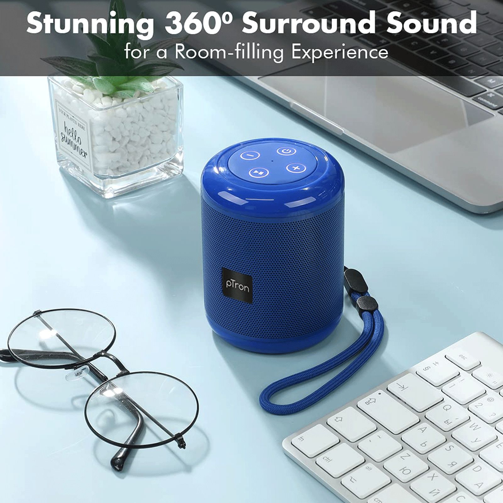 pTron Quinto 5W Portable Bluetooth Speaker (6 Hours Playtime, Mono Speaker, Blue)_3