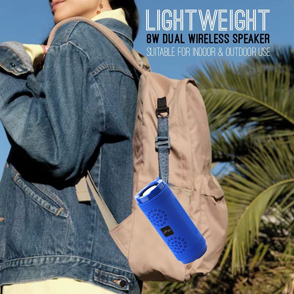 pTron Quinto Evo 8W Portable Bluetooth Speaker (Water Resistant, 12 Hours Playtime, Blue)_3