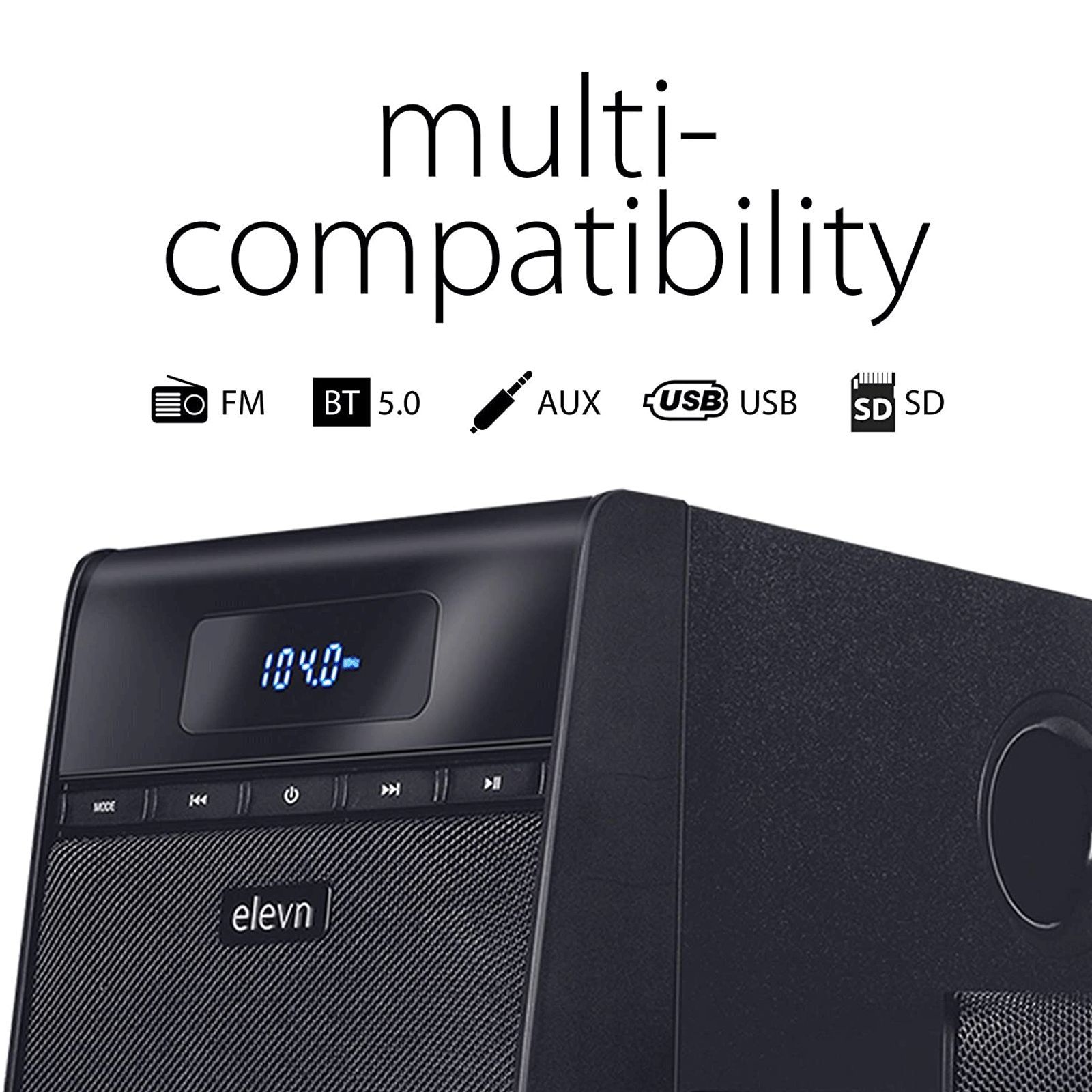elevn Aura 80W Multimedia Speaker (Surround Sound, 2.1 Channel, Black) elevn Aura 80W Multimedia Speaker (Surround Sound, 2.1 Channel, Black)_6