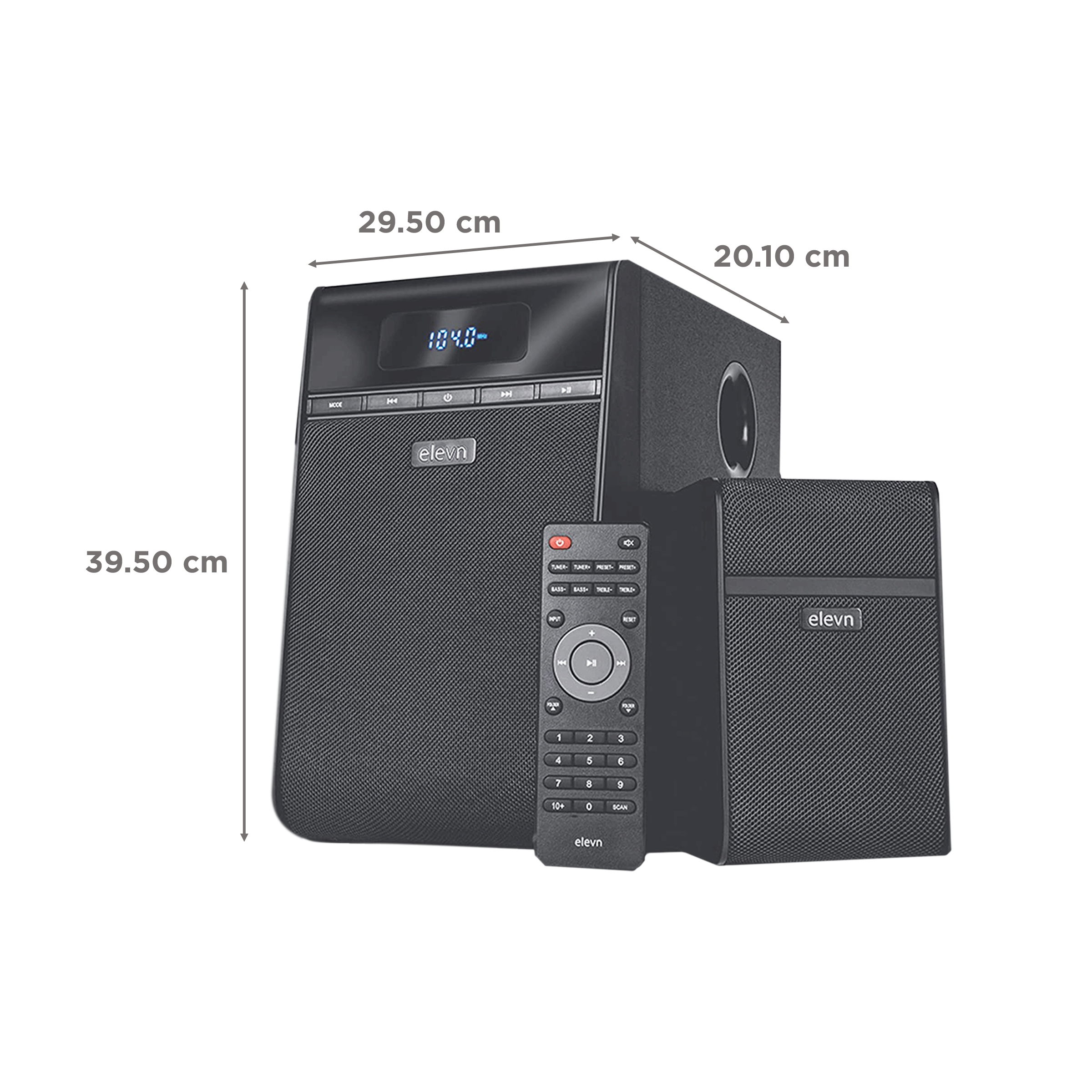 elevn Aura 80W Multimedia Speaker (Surround Sound, 2.1 Channel, Black) elevn Aura 80W Multimedia Speaker (Surround Sound, 2.1 Channel, Black)_3