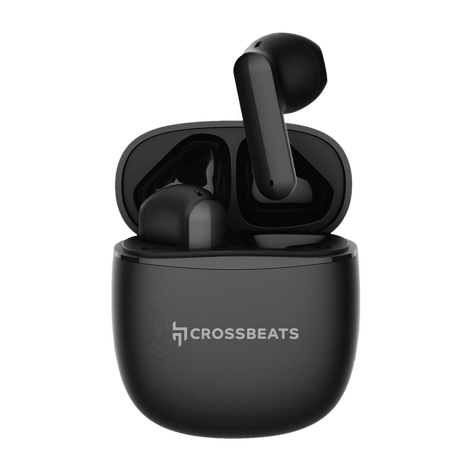 CROSSBEATS Airpop TWS Earbuds with Passive Noise Cancellation (IPX5 Water Resistant, 30 Hours Playback, Black)_1