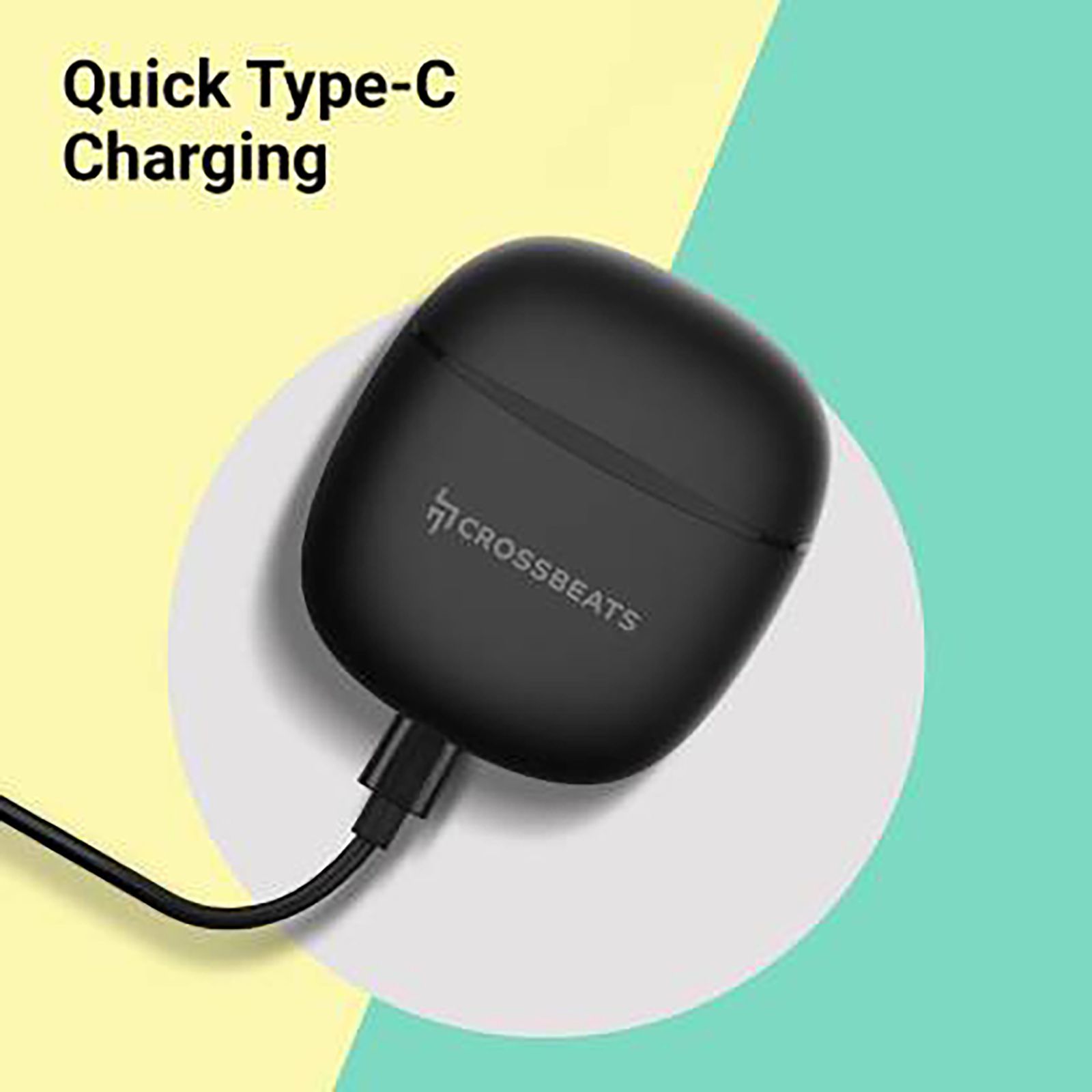 CROSSBEATS Airpop TWS Earbuds with Passive Noise Cancellation (IPX5 Water Resistant, 30 Hours Playback, Black)_8