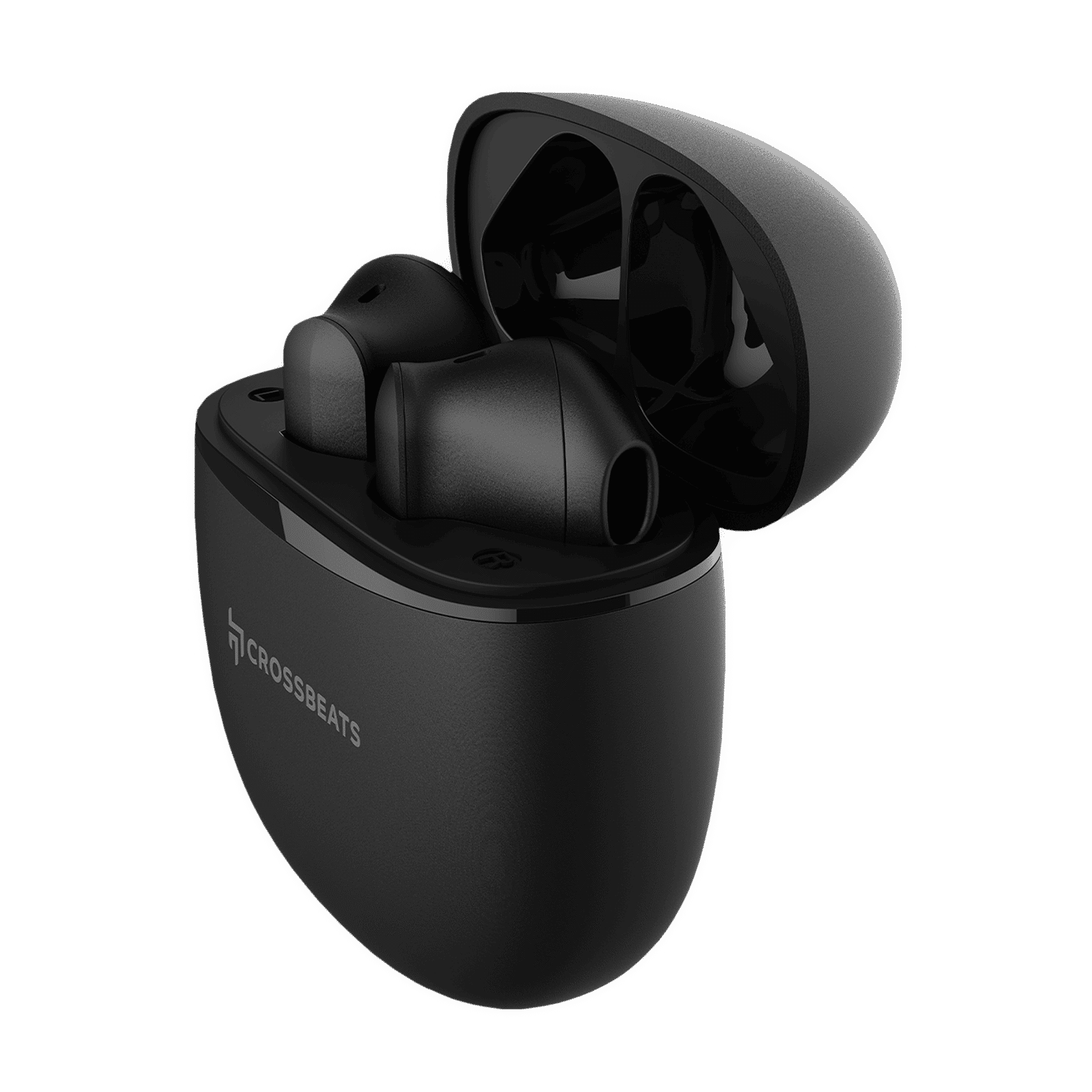 CROSSBEATS Airpop TWS Earbuds with Passive Noise Cancellation (IPX5 Water Resistant, 30 Hours Playback, Black)_4