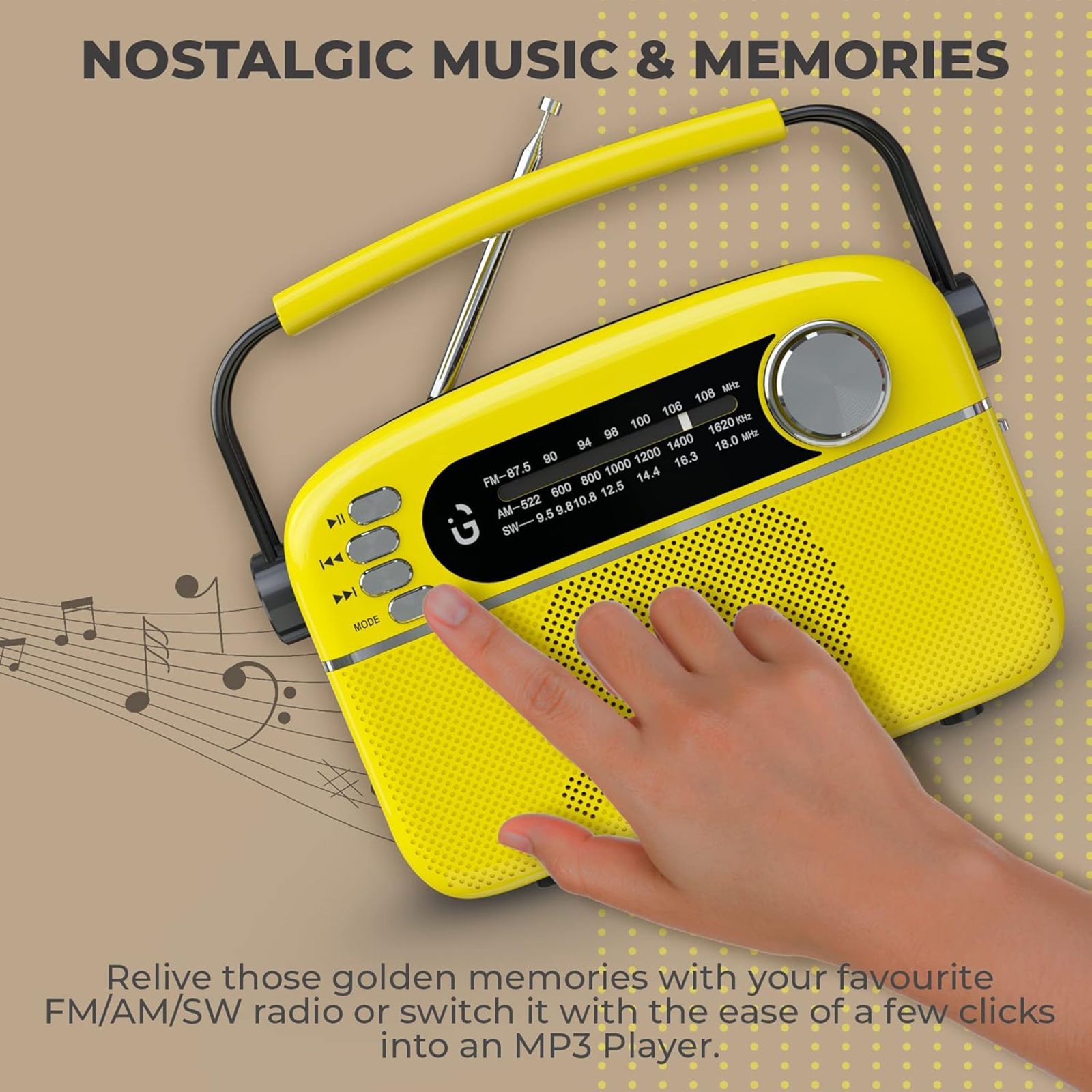 iGear Evoke 5 Watts Portable Bluetooth Speaker (Multimedia Connectivity, iG-1113, Yellow)_6