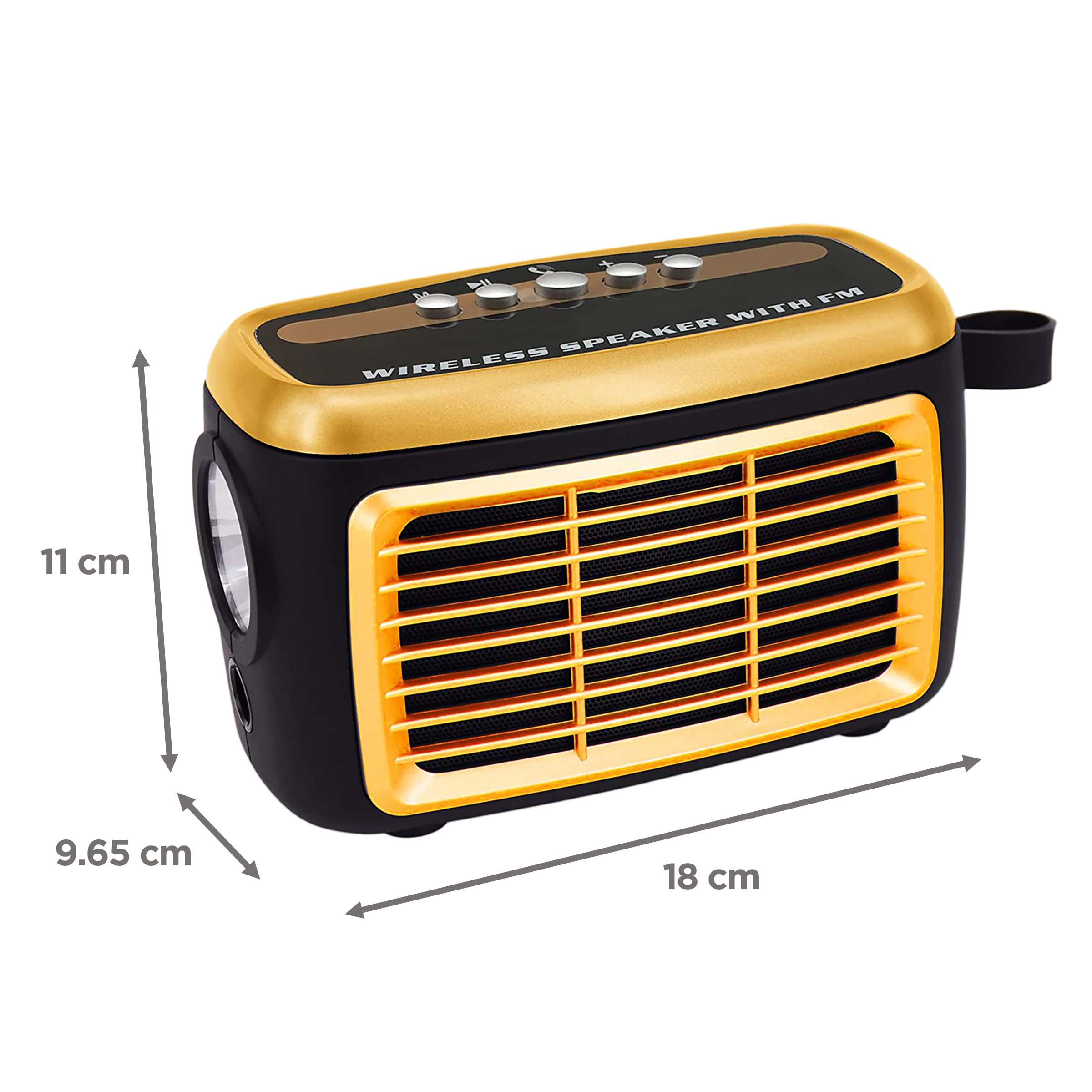 iGear Goldie 5 Watt Portable Bluetooth Speaker (Multimedia Connectivity, iG-1145, Gold Black)_6