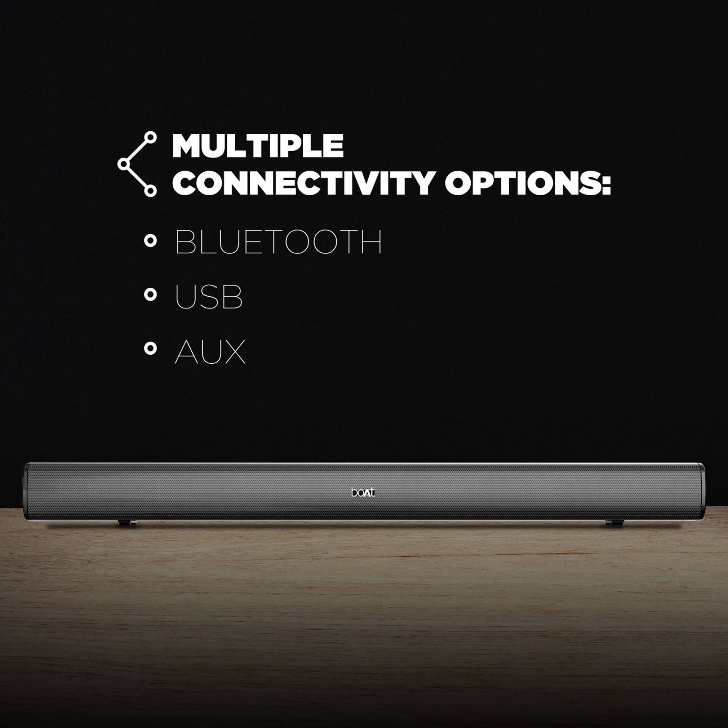 boAt Aavante Bar 1200 80W Bluetooth Soundbar with Remote (Stereo Surround Sound, 2.1 Channel, Black)_7