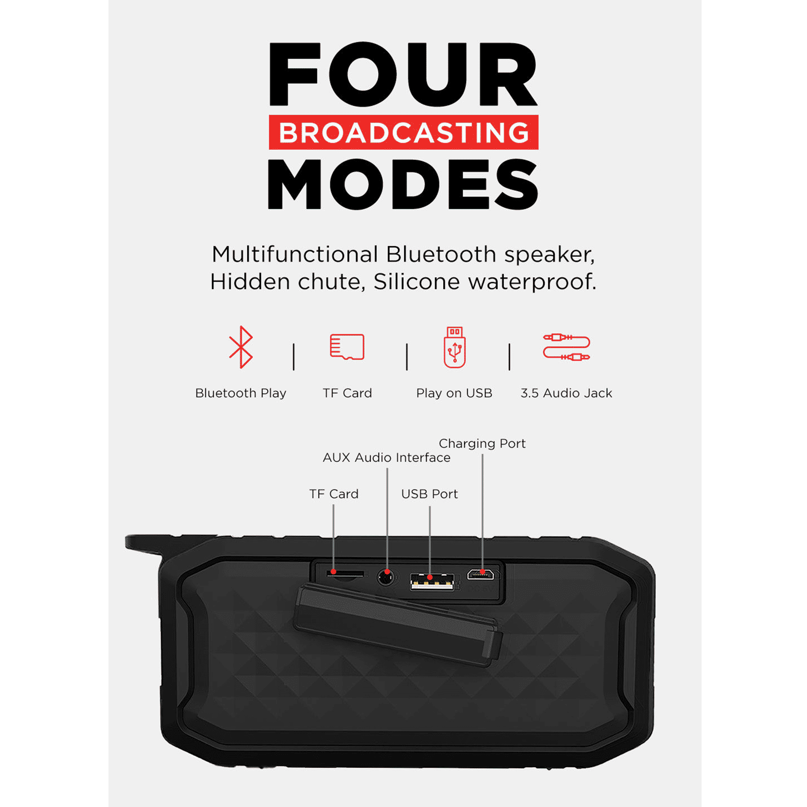 macmerise Deadpool Stance 6W Portable Bluetooth Speaker (IPX7 Water Resistant, TWS Compatibility, 2.1 Channel, Multicolor)_5