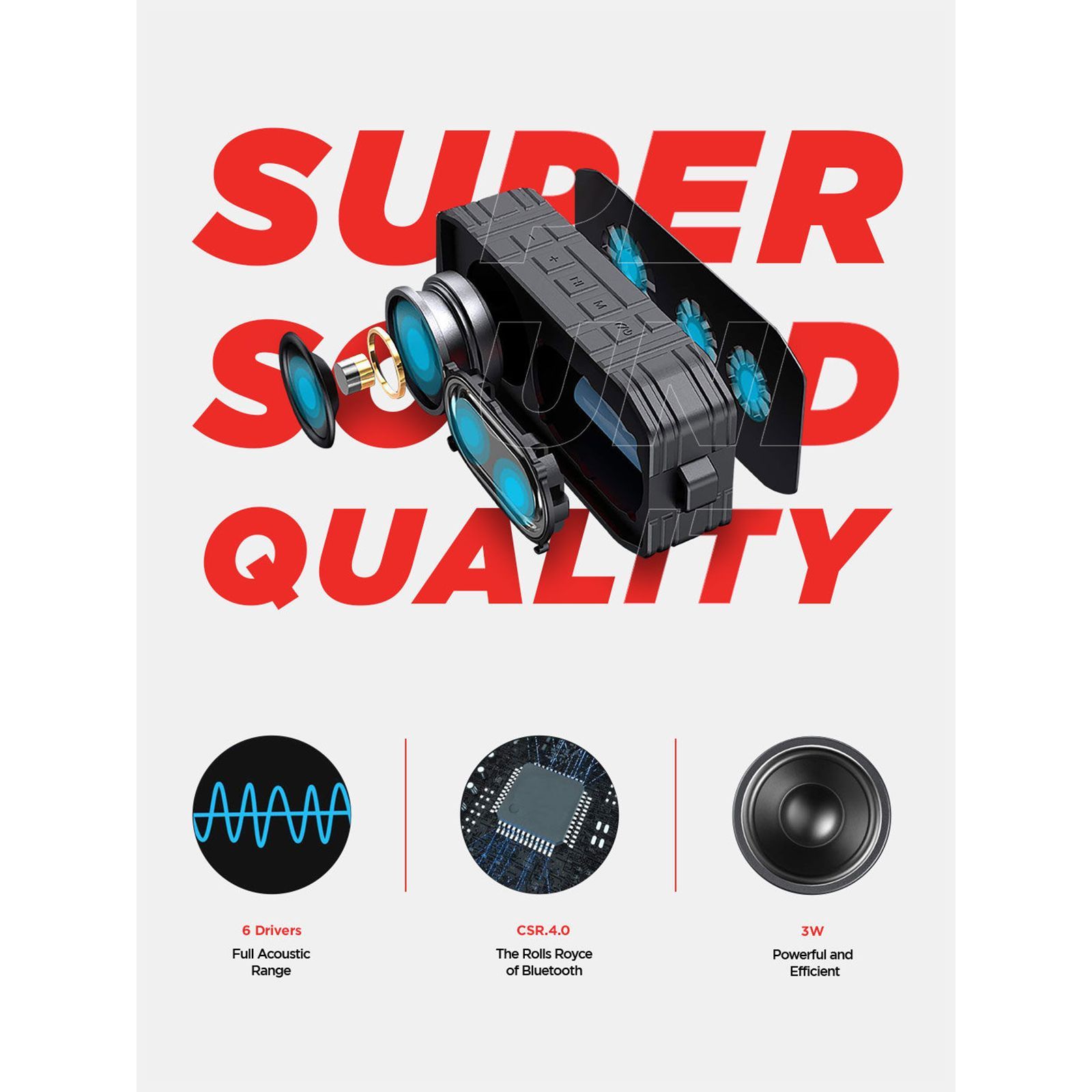 macmerise Deadpool Vision 6W Portable Bluetooth Speaker (IPX7 Water Resistant, TWS Compatibility, Multicolor)_7