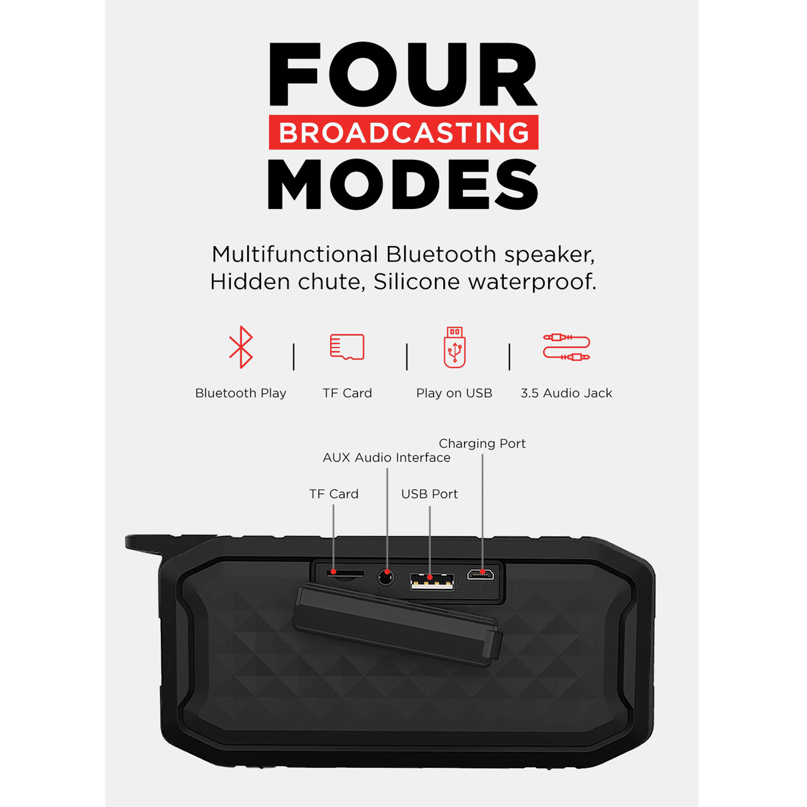 macmerise Deadpool Vision 6W Portable Bluetooth Speaker (IPX7 Water Resistant, TWS Compatibility, Multicolor)_8