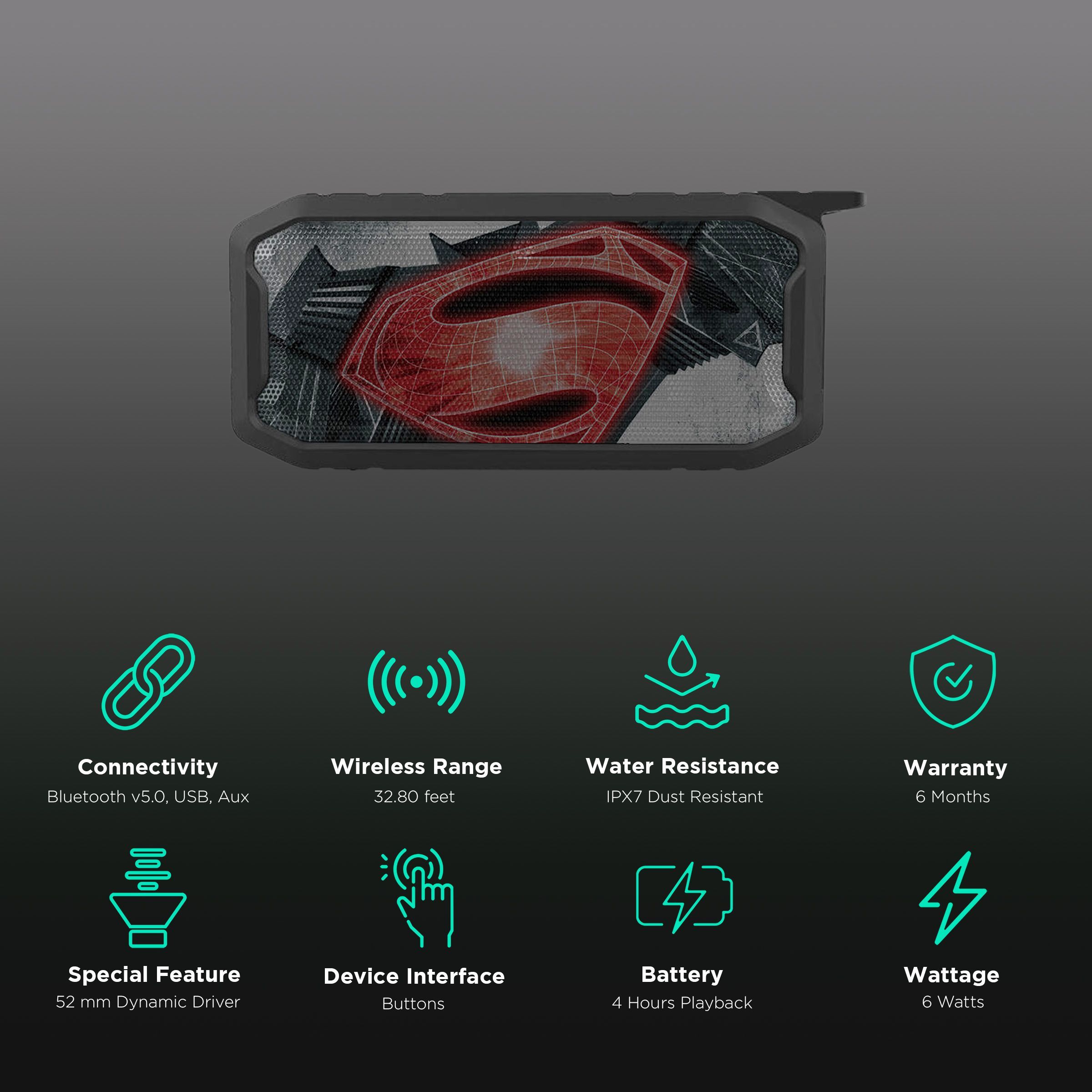 macmerise Legends Will Collide 6W Portable Bluetooth Speaker (IPX7 Water Resistant, TWS Compatibility, 5.1 Channel, Multicolor)_2