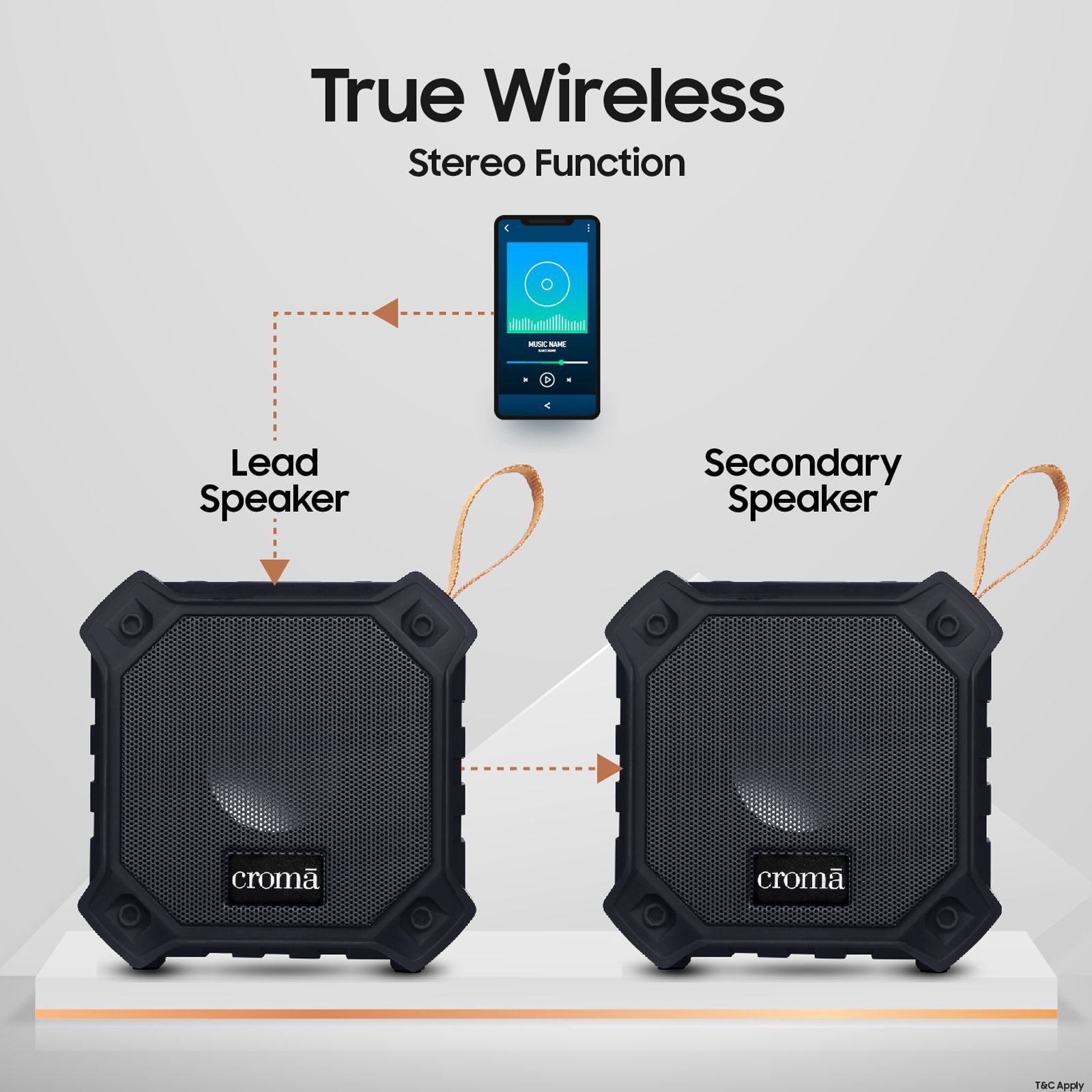 Croma 5W Portable Bluetooth Speaker (IPX7 Waterproof, High Bass, Black) Croma 5W Portable Bluetooth Speaker (IPX7 Waterproof, High Bass, Black)_5