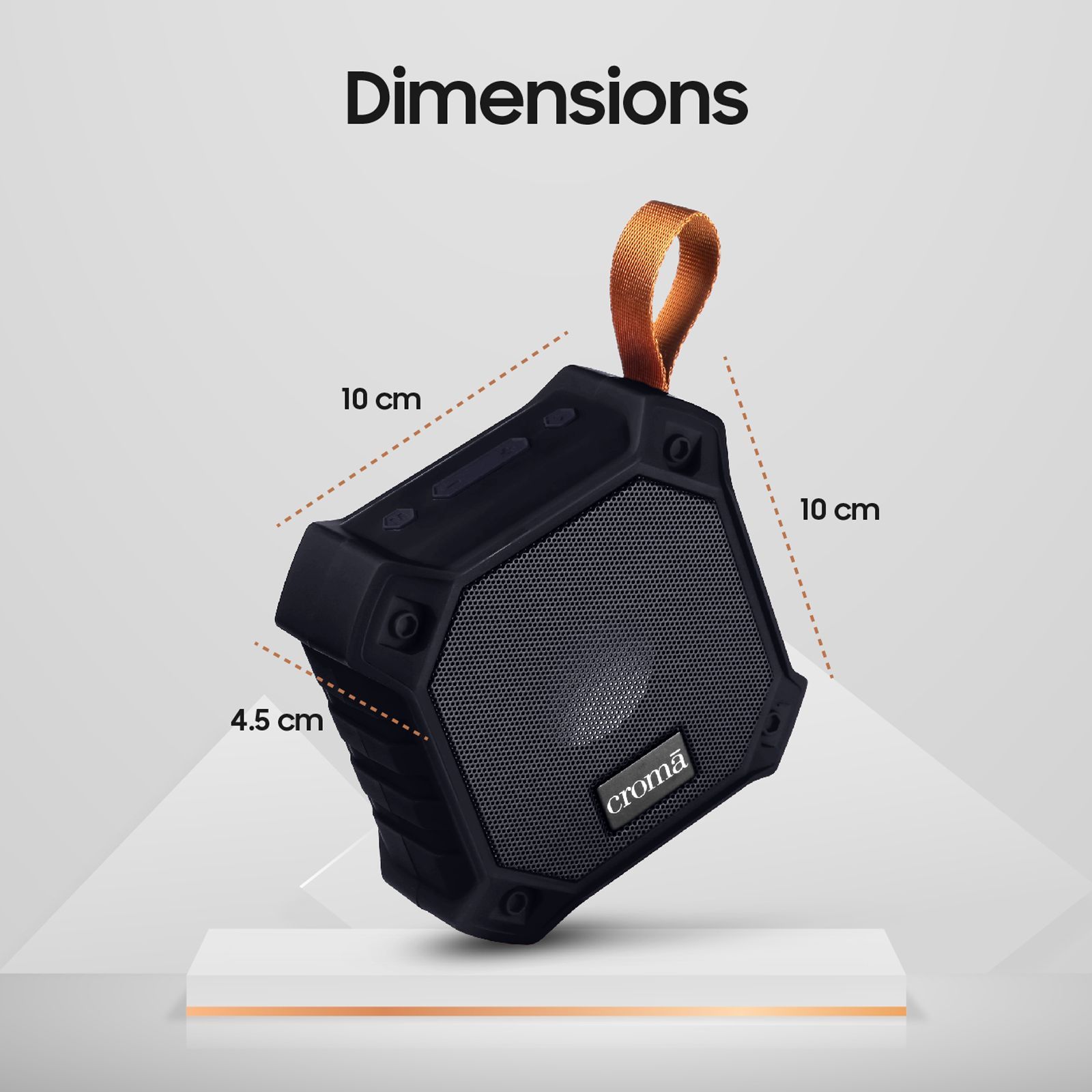 Croma 5W Portable Bluetooth Speaker (IPX7 Waterproof, High Bass, Black) Croma 5W Portable Bluetooth Speaker (IPX7 Waterproof, High Bass, Black)_7