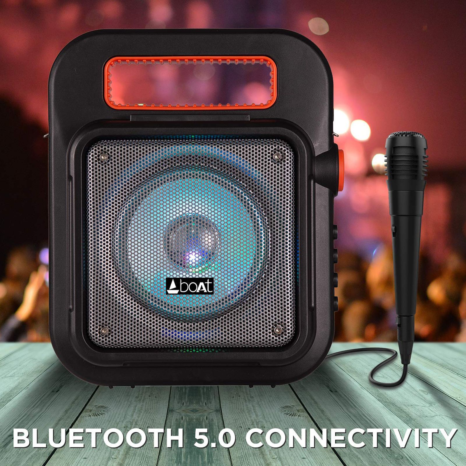 boAt Party Pal 20 15W Bluetooth Party Speaker with Mic (Upto 4.5 Hrs Playback, Mono Channel, Black)_5