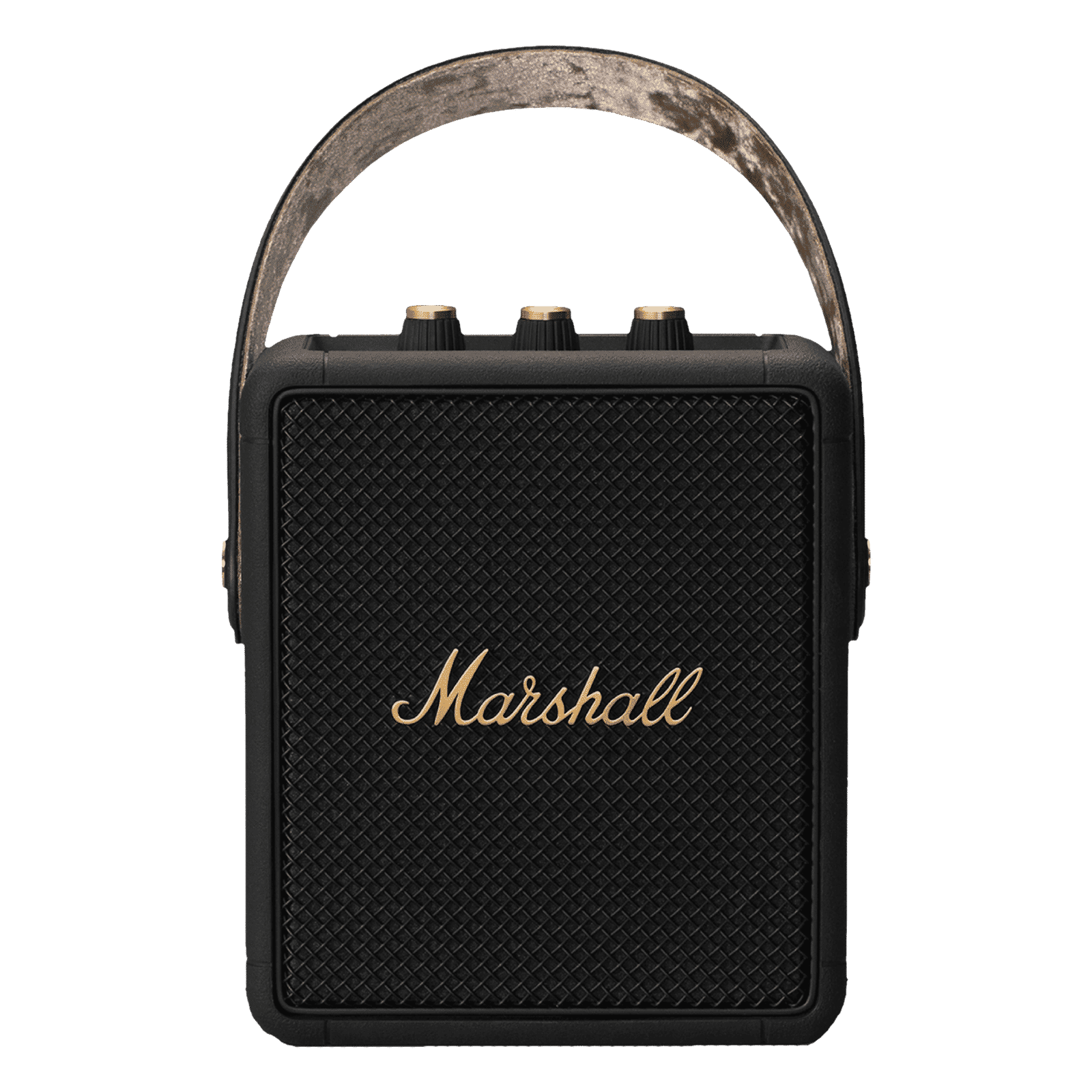 Marshall Stockwell II 20W Portable Bluetooth Speaker (IPX4 Water Resistant, 20 Hours Playtime, Stereo Channel, Black/Brass)_1