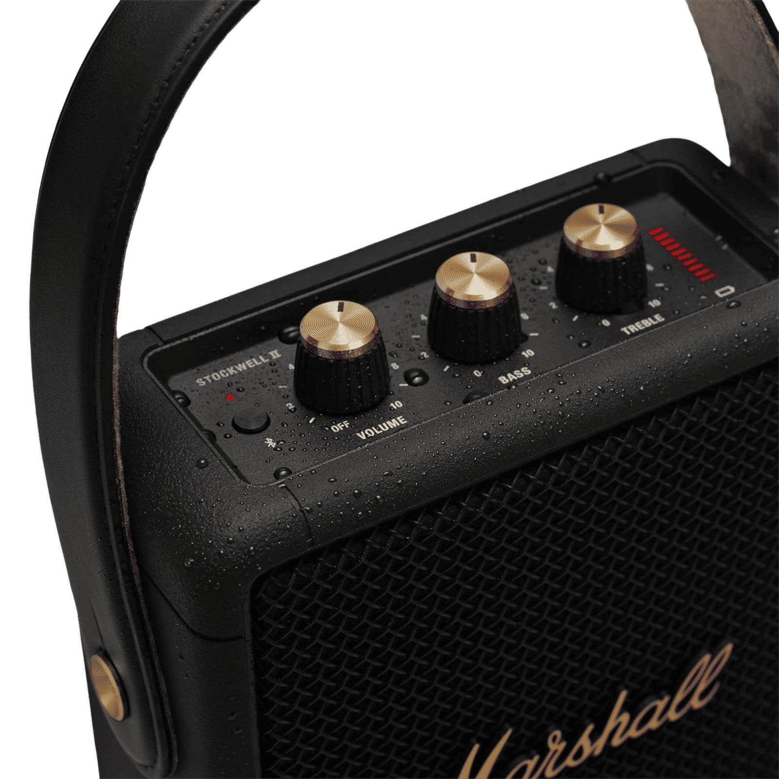 Marshall Stockwell II 20W Portable Bluetooth Speaker (IPX4 Water Resistant, 20 Hours Playtime, Stereo Channel, Black/Brass)_10