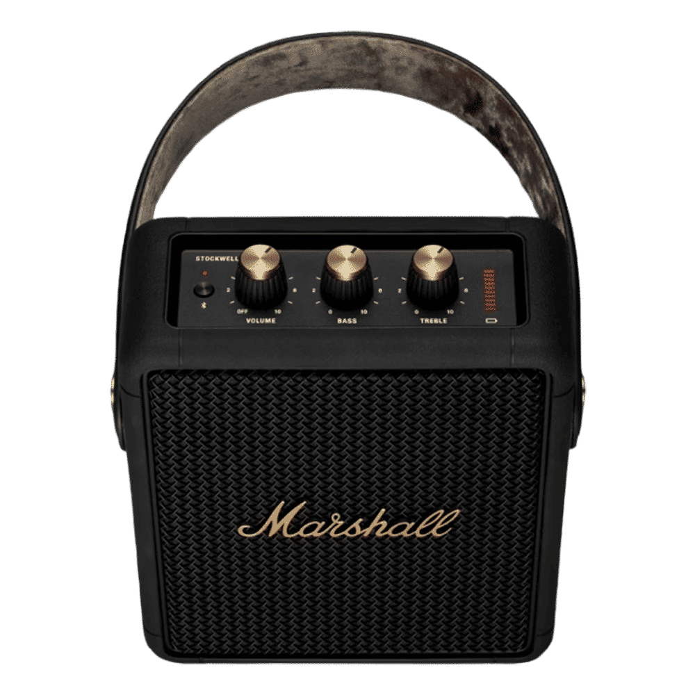 Marshall Stockwell II 20W Portable Bluetooth Speaker (IPX4 Water Resistant, 20 Hours Playtime, Stereo Channel, Black/Brass)_17