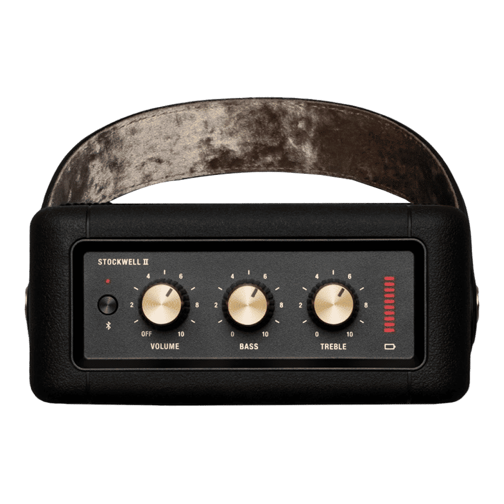 Marshall Stockwell II 20W Portable Bluetooth Speaker (IPX4 Water Resistant, 20 Hours Playtime, Stereo Channel, Black/Brass)_4