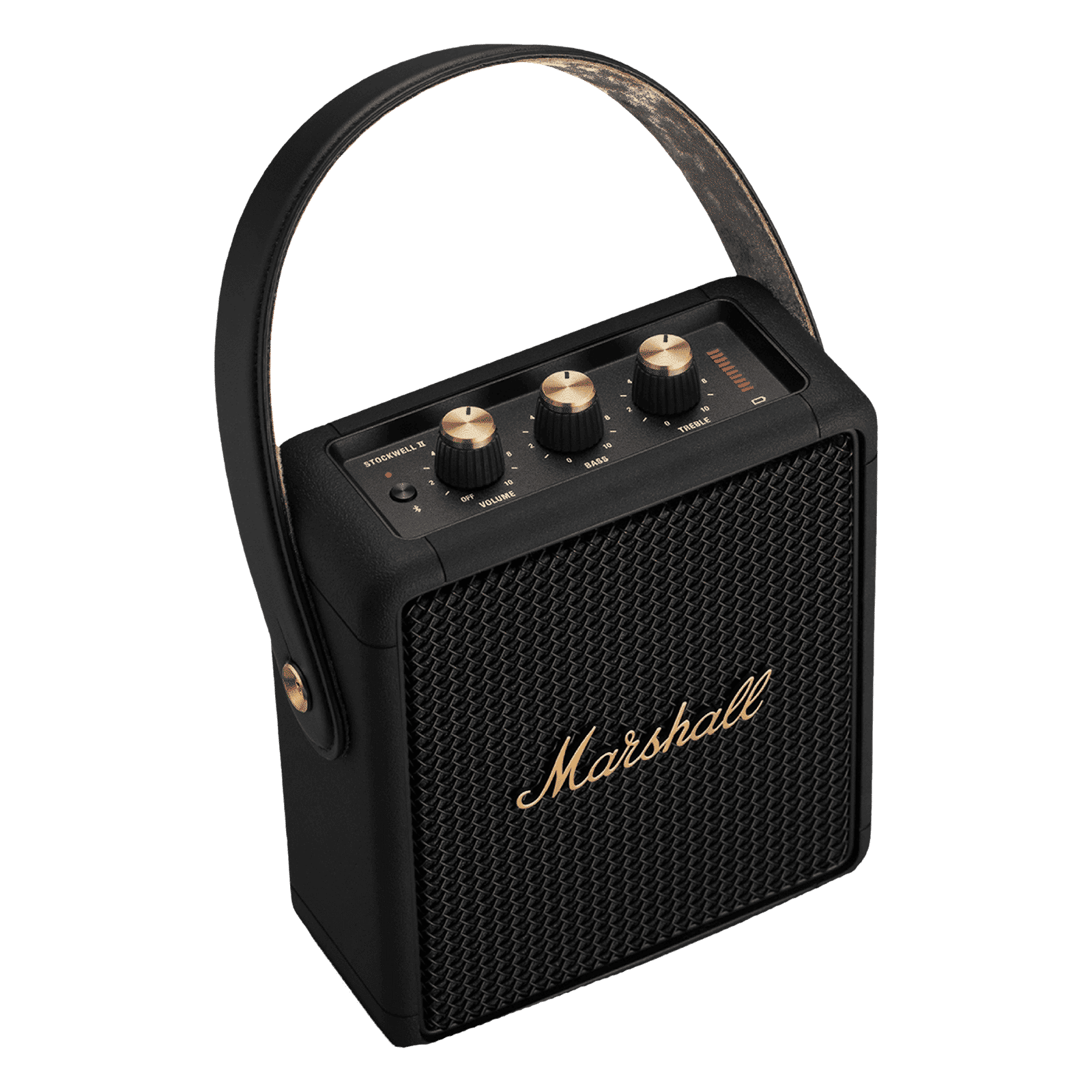 Marshall Stockwell II 20W Portable Bluetooth Speaker (IPX4 Water Resistant, 20 Hours Playtime, Stereo Channel, Black/Brass)_7